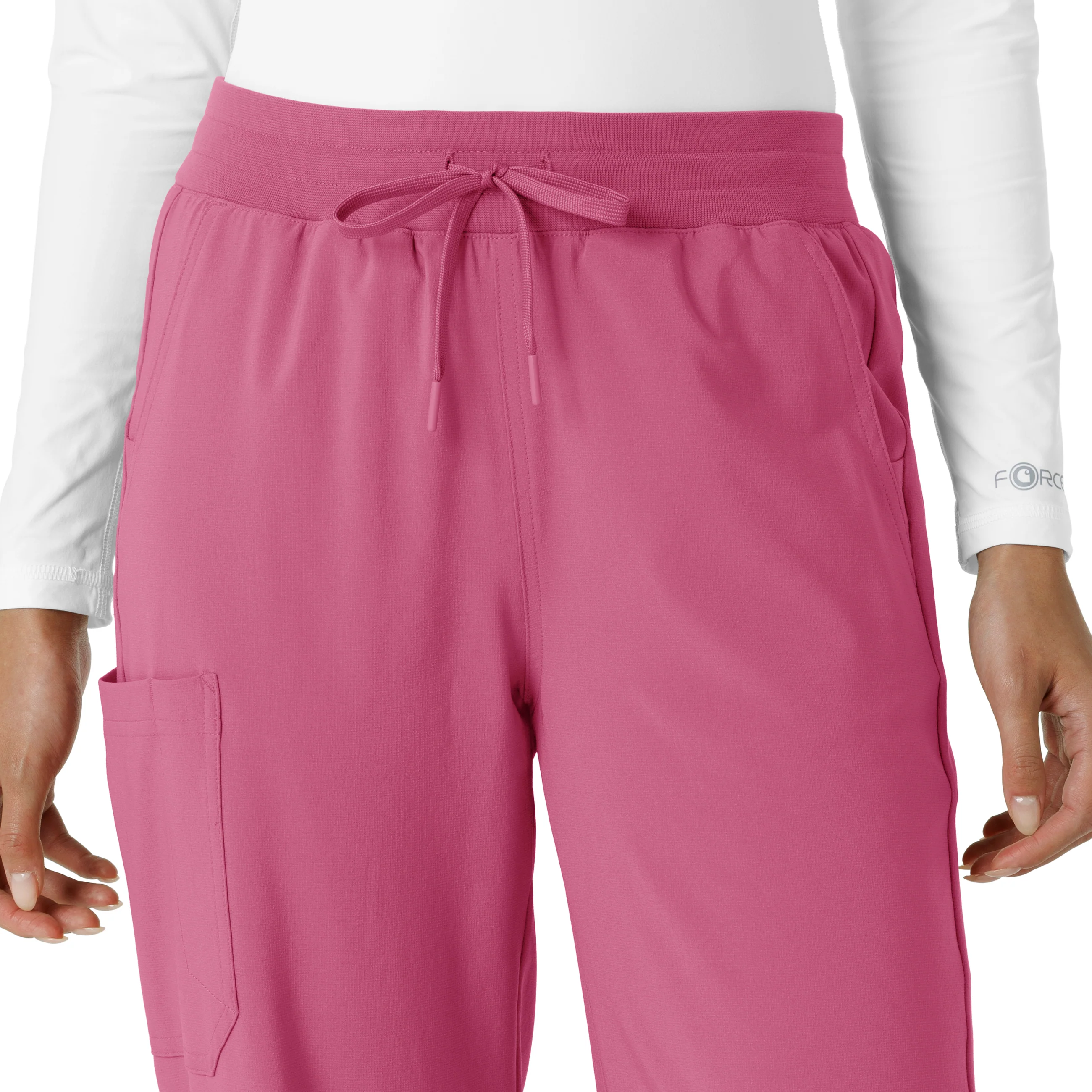 Carhartt Force Cross-Flex Women's Boot Cut Scrub Pant - Electric Fuschia - Image 5