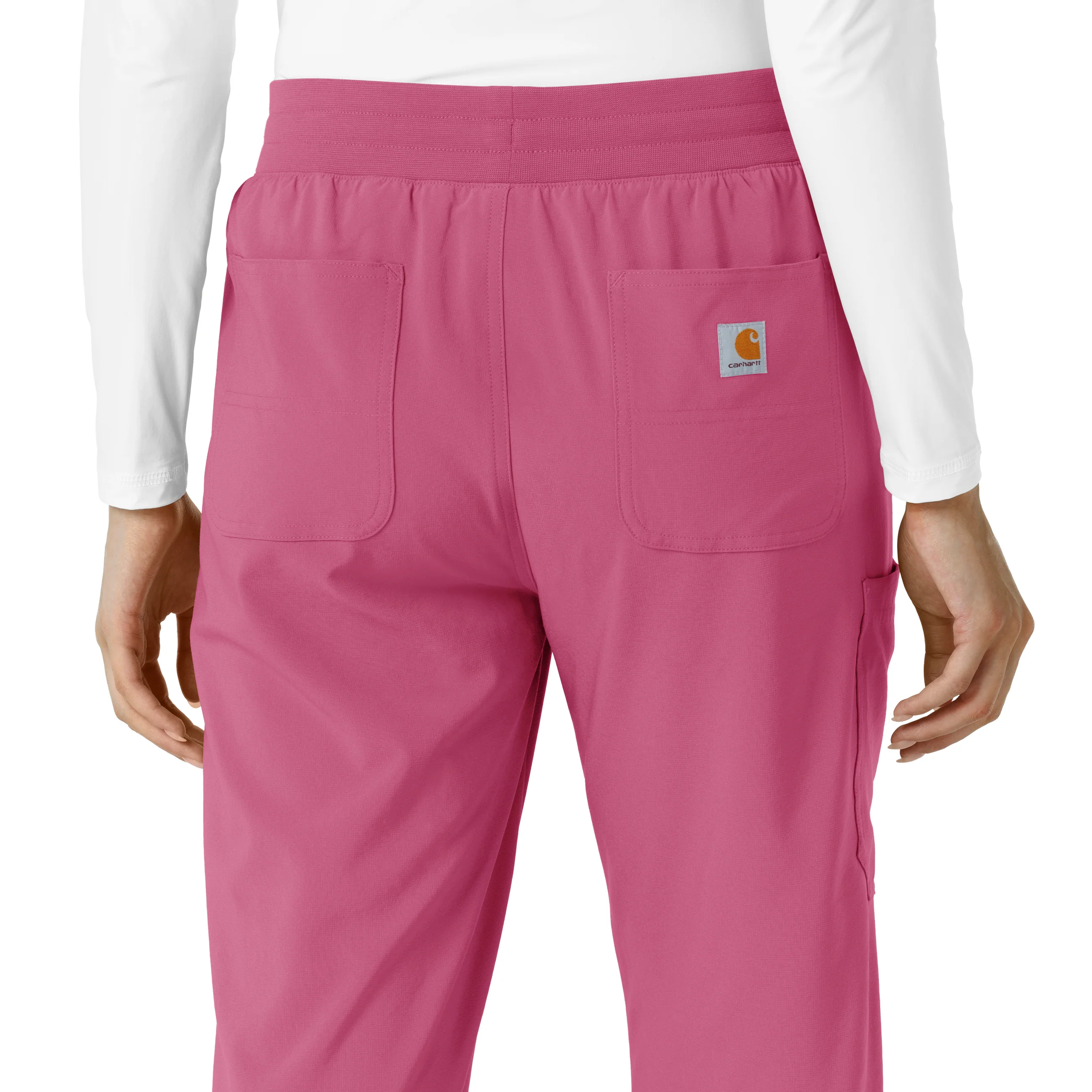 Carhartt Force Cross-Flex Women's Boot Cut Scrub Pant - Electric Fuschia - Image 6