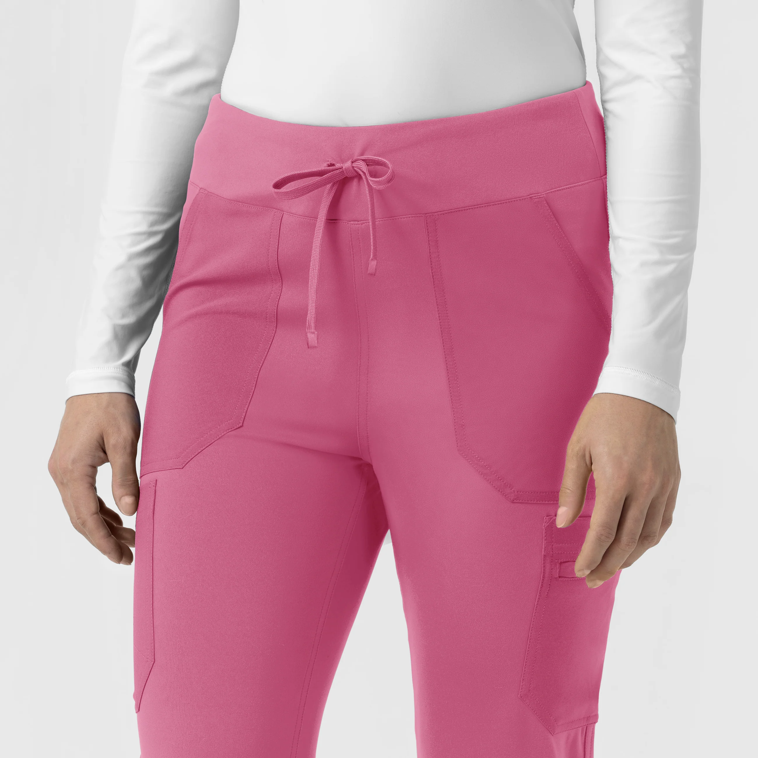 Carhartt Force Cross-Flex Knit Women's Modern Scrub Pant - Electric Fuschia - Image 8
