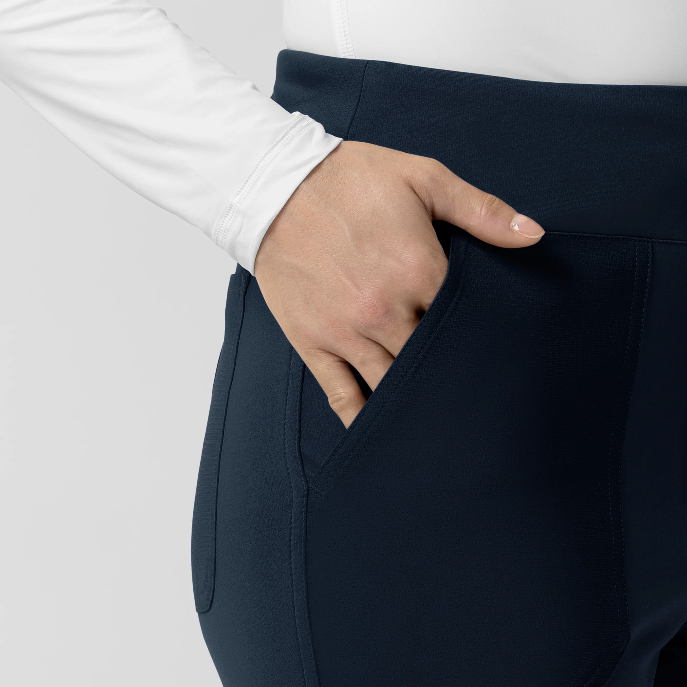 Carhartt Force Cross-Flex Knit Women's Modern Scrub Pant - Navy - Image 7
