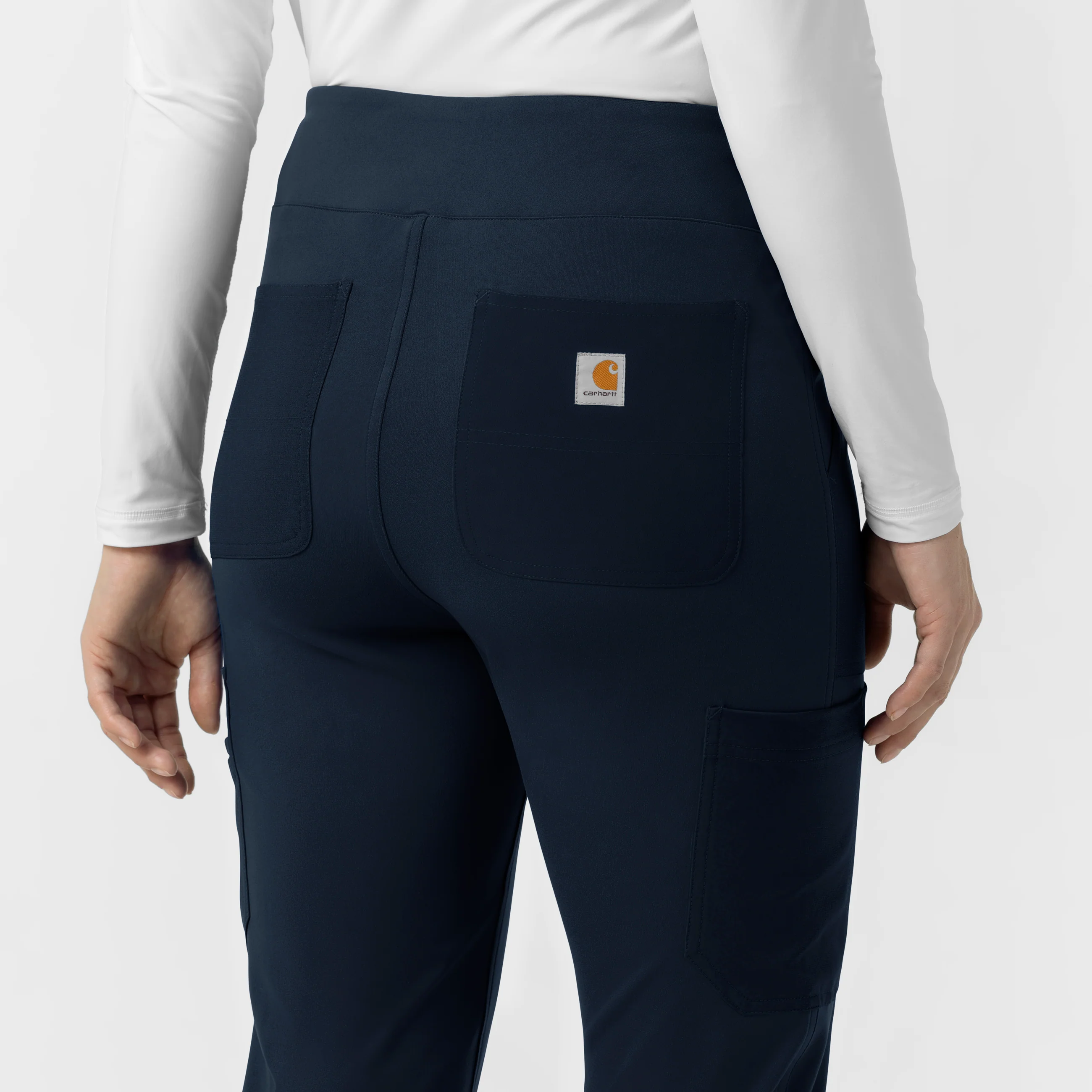 Carhartt Force Cross-Flex Knit Women's Modern Scrub Pant - Navy - Image 9