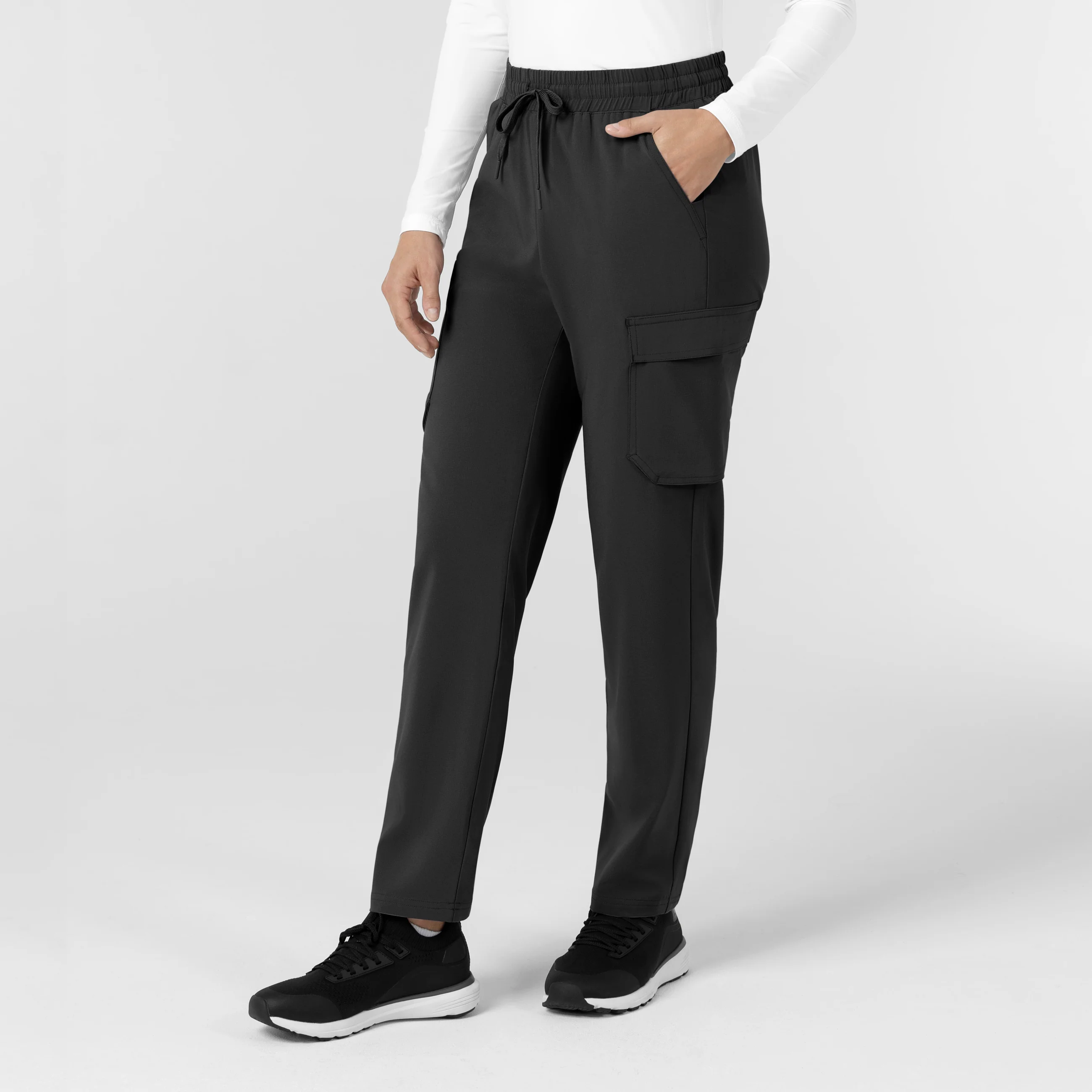 Carhartt Women’s Force Cross-Flex High Waisted Ankle Scrub Pant - Black - Image 3