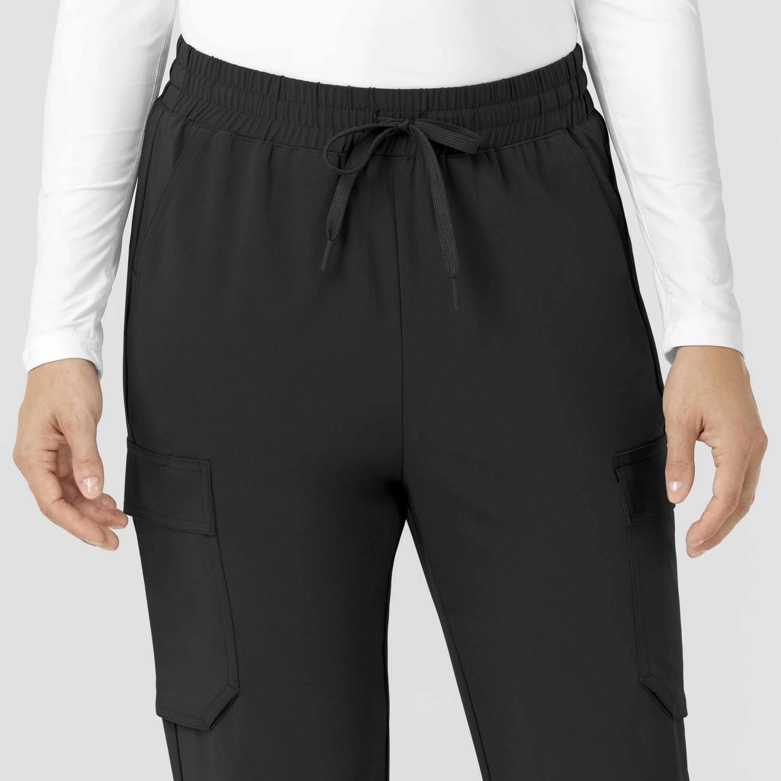 Carhartt Women’s Force Cross-Flex High Waisted Ankle Scrub Pant - Black - Image 4
