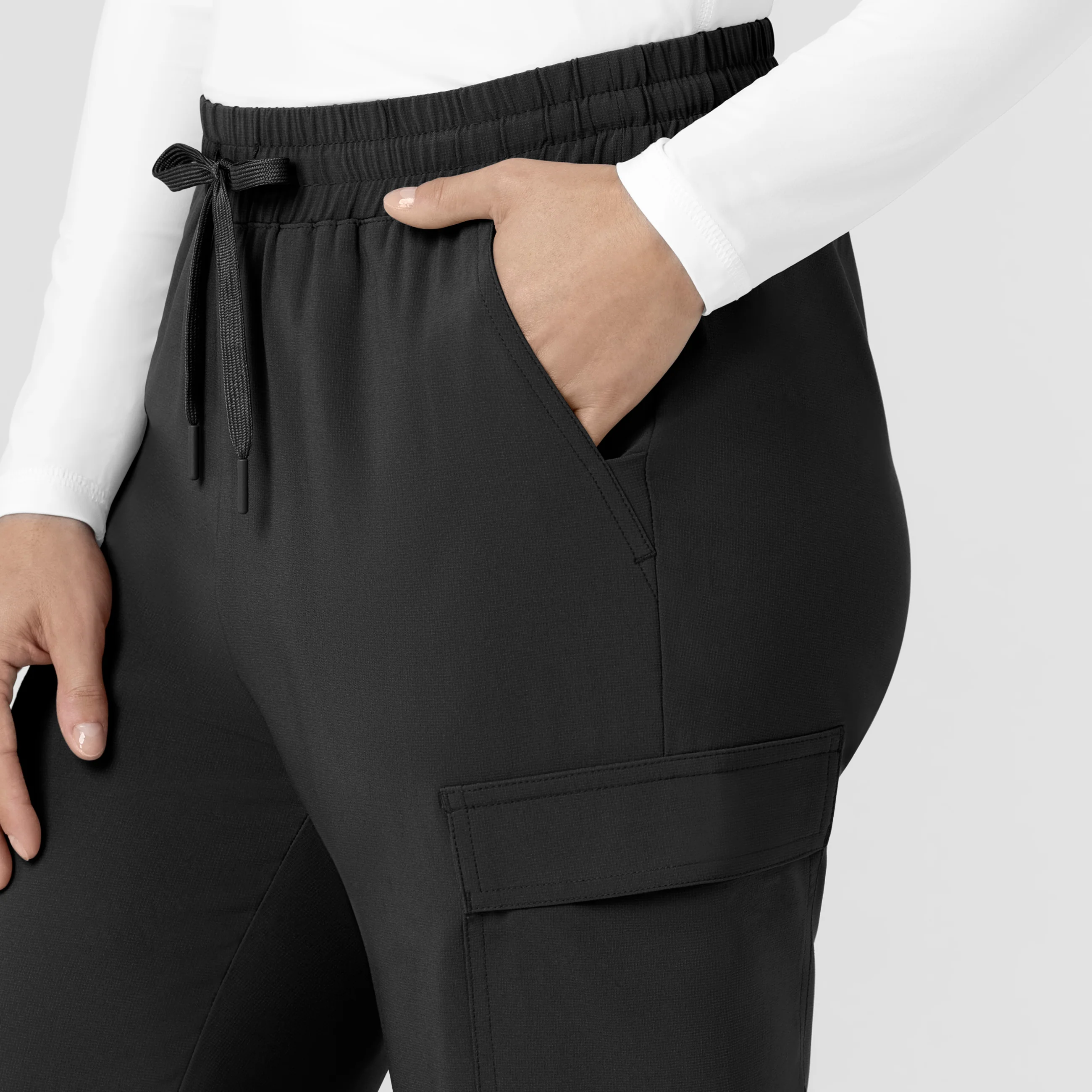 Carhartt Women’s Force Cross-Flex High Waisted Ankle Scrub Pant - Black - Image 5