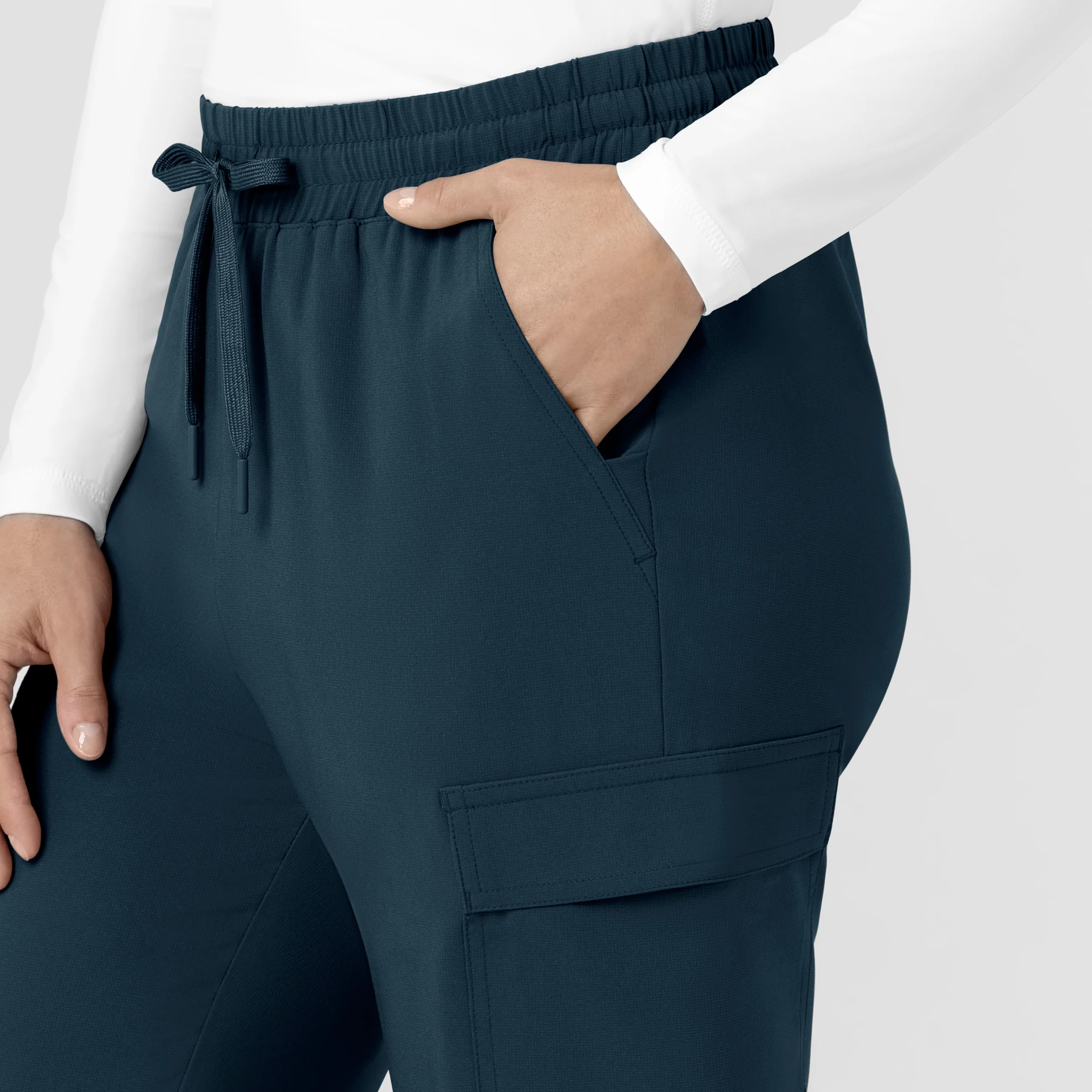 Carhartt Women’s Force Cross-Flex High Waisted Ankle Scrub Pant - Navy - Image 5