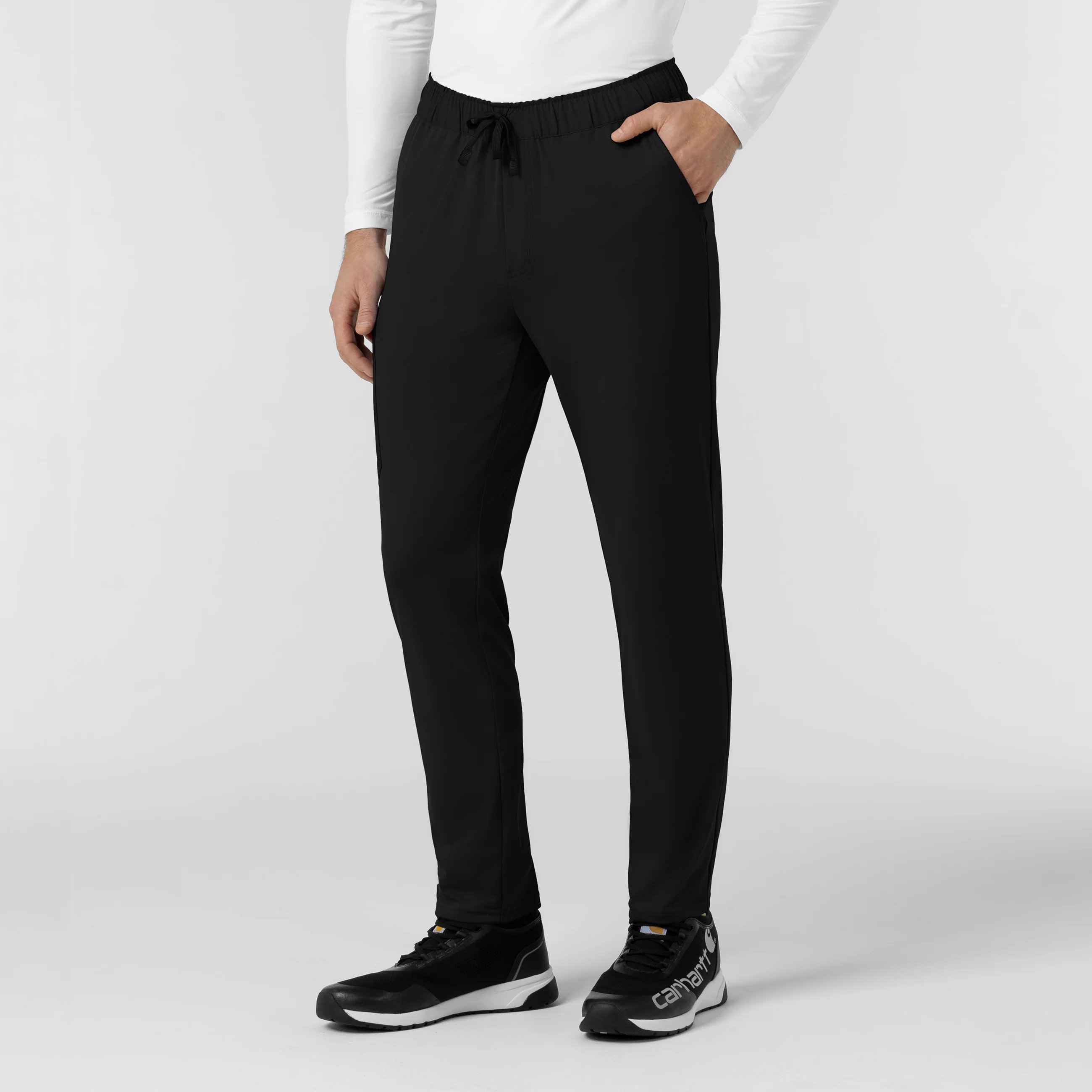 Carhartt Force Cross-Flex Knit Men's Straight Leg Tapered Scrub Pant - Black - Image 4
