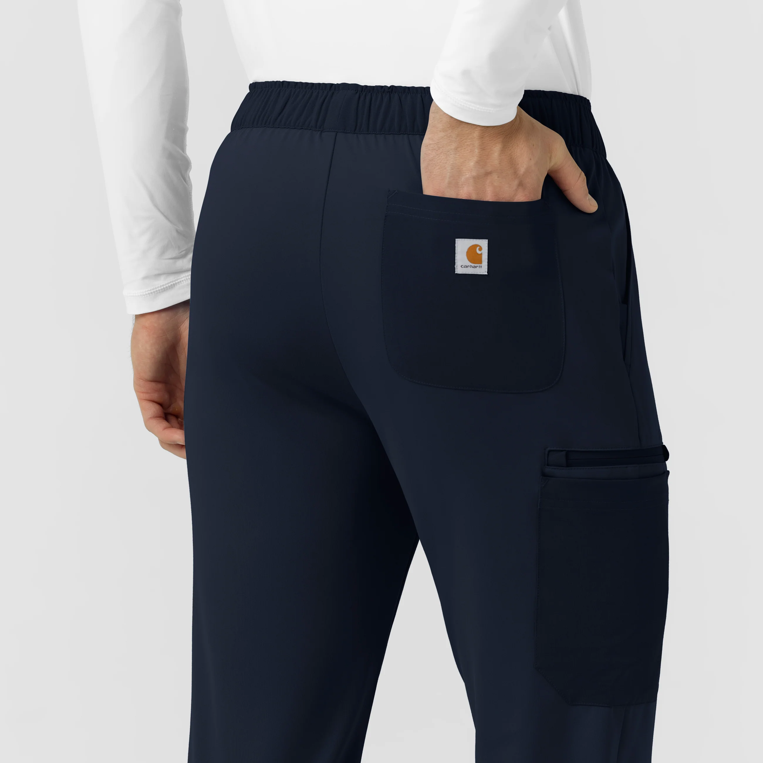 Carhartt Force Cross-Flex Knit Men's Straight Leg Tapered Scrub Pant - Navy - Image 8