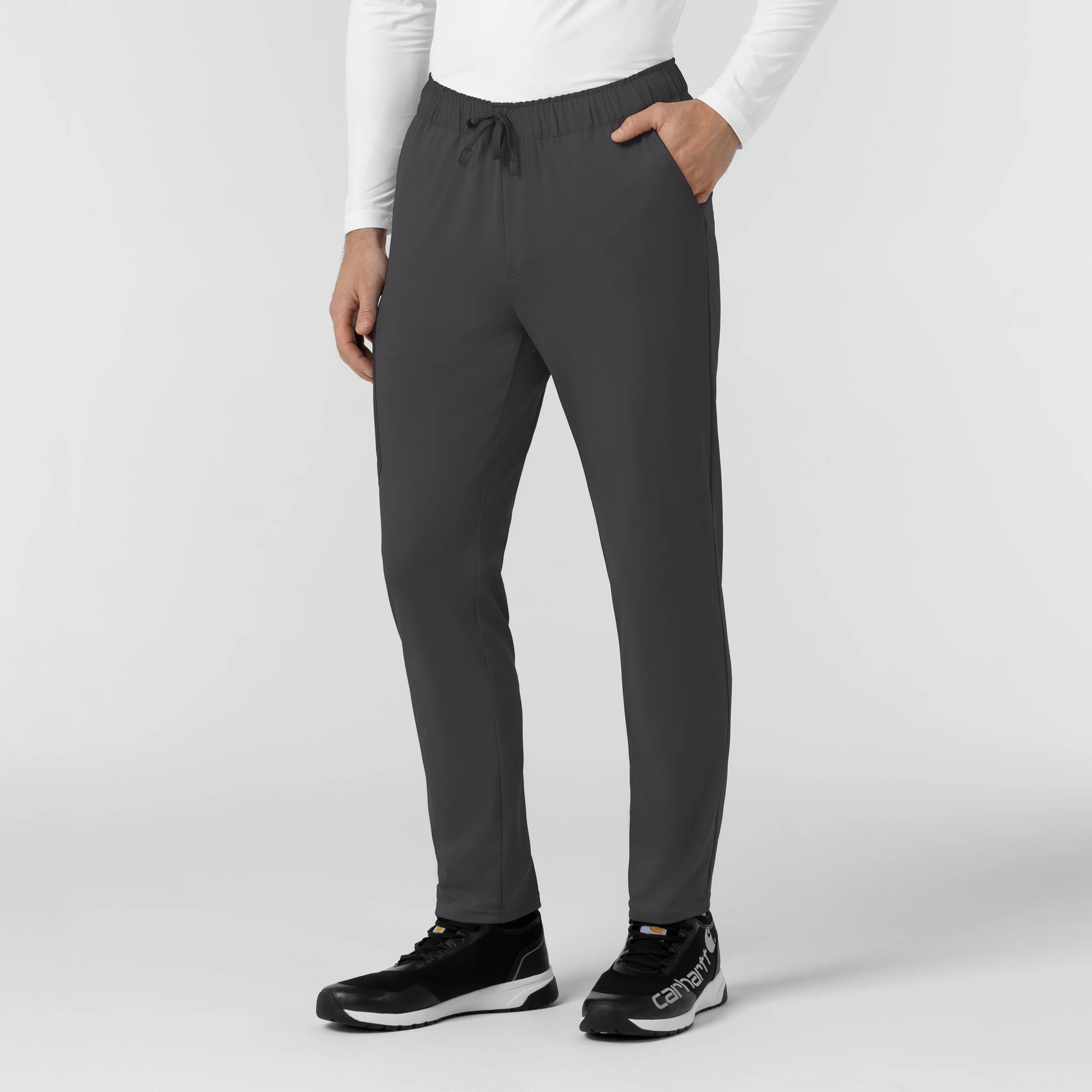 Carhartt Force Cross-Flex Knit Men's Straight Leg Tapered Scrub Pant - Pewter - Image 4
