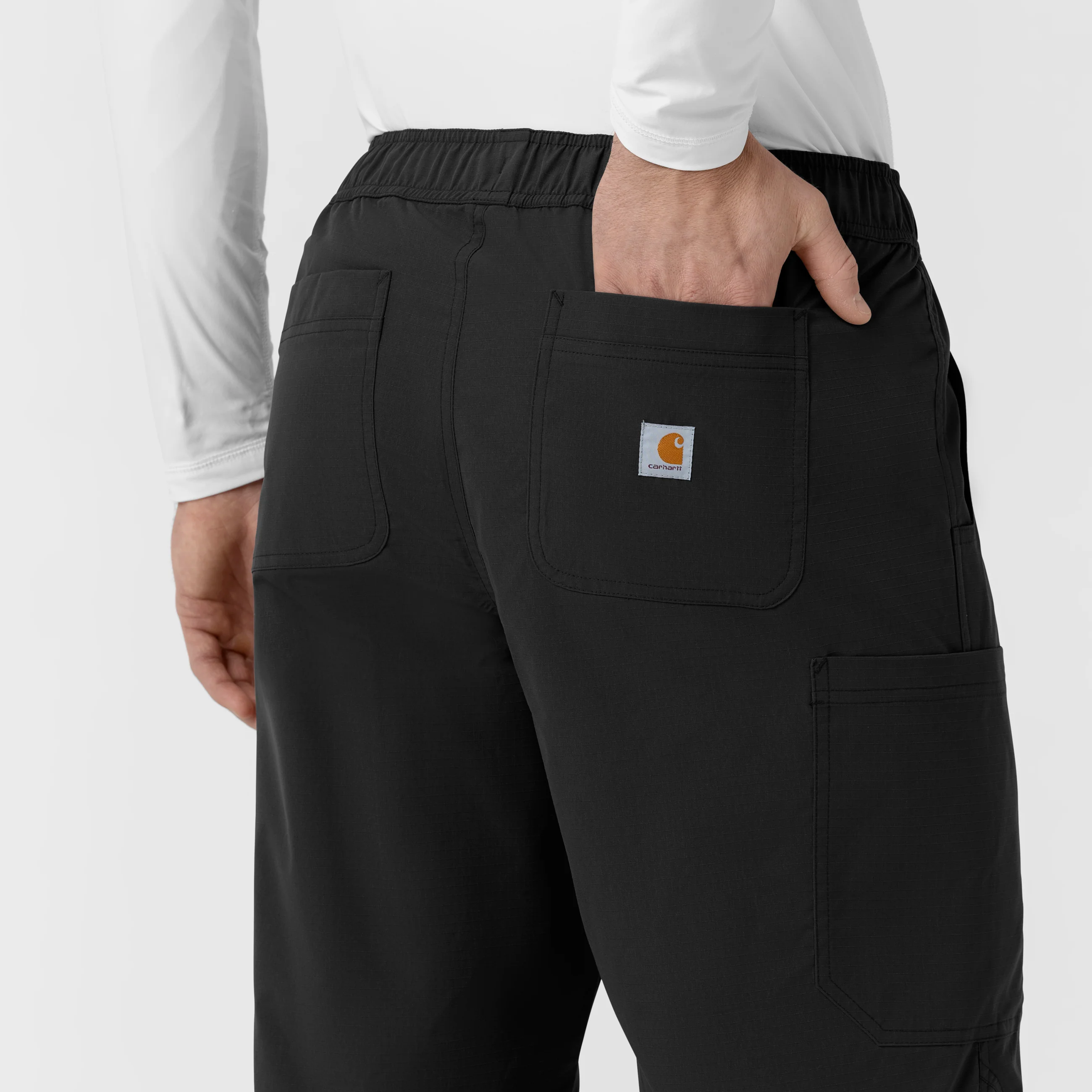 Carhartt Rugged Flex FLD Men's Ripstop Straight Leg Cargo Scrub Pant - Black - Image 9
