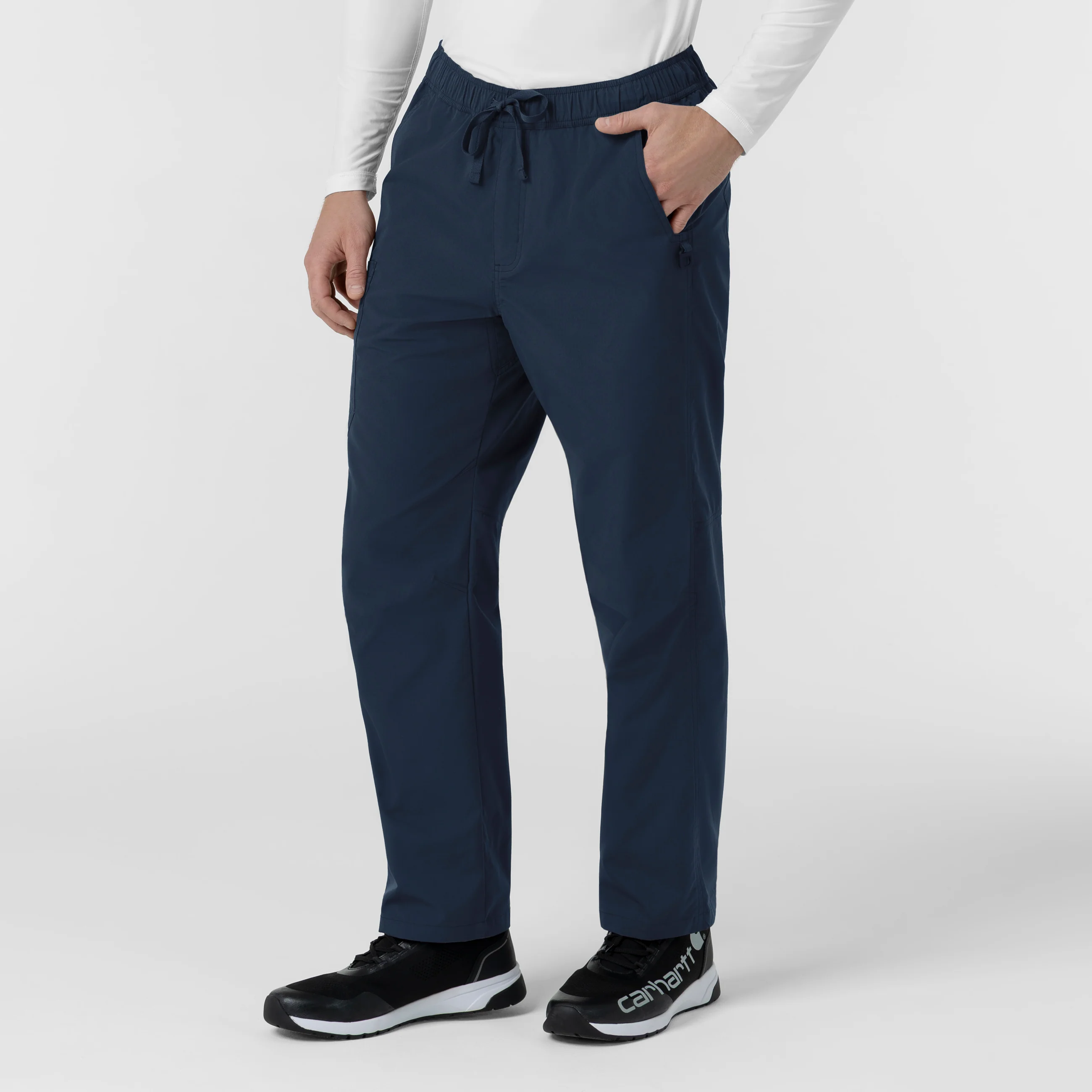 Carhartt Rugged Flex FLD Men's Ripstop Straight Leg Cargo Scrub Pant - Navy - Image 4