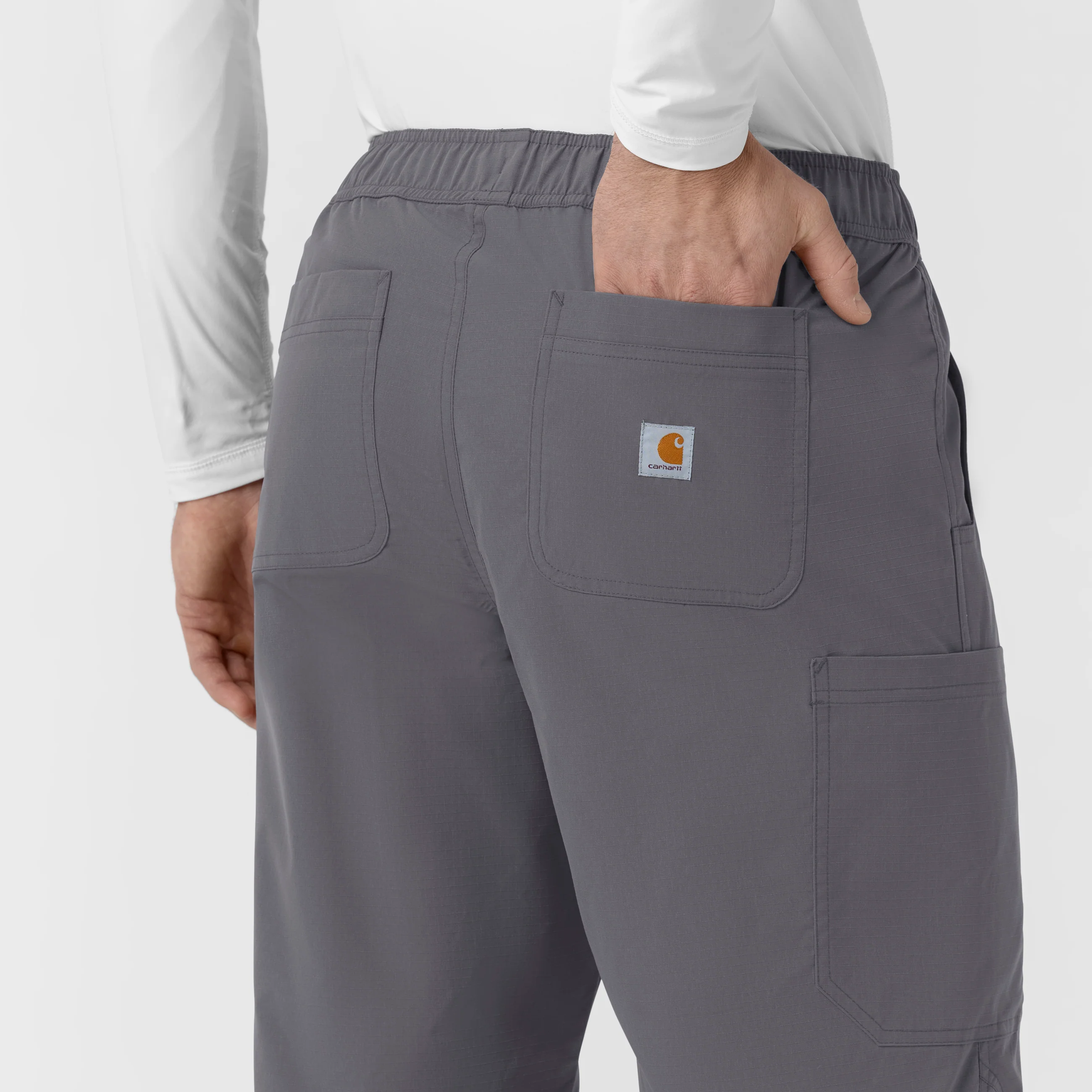 Carhartt Rugged Flex FLD Men's Ripstop Straight Leg Cargo Scrub Pant - Pewter - Image 9