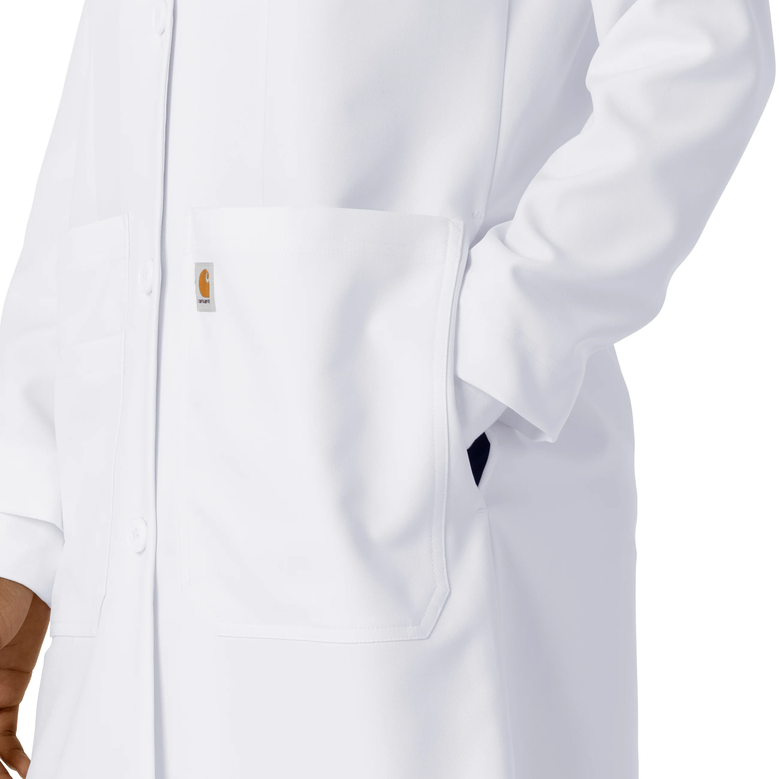Carhartt Women's Long Lab Coat - White - Image 10