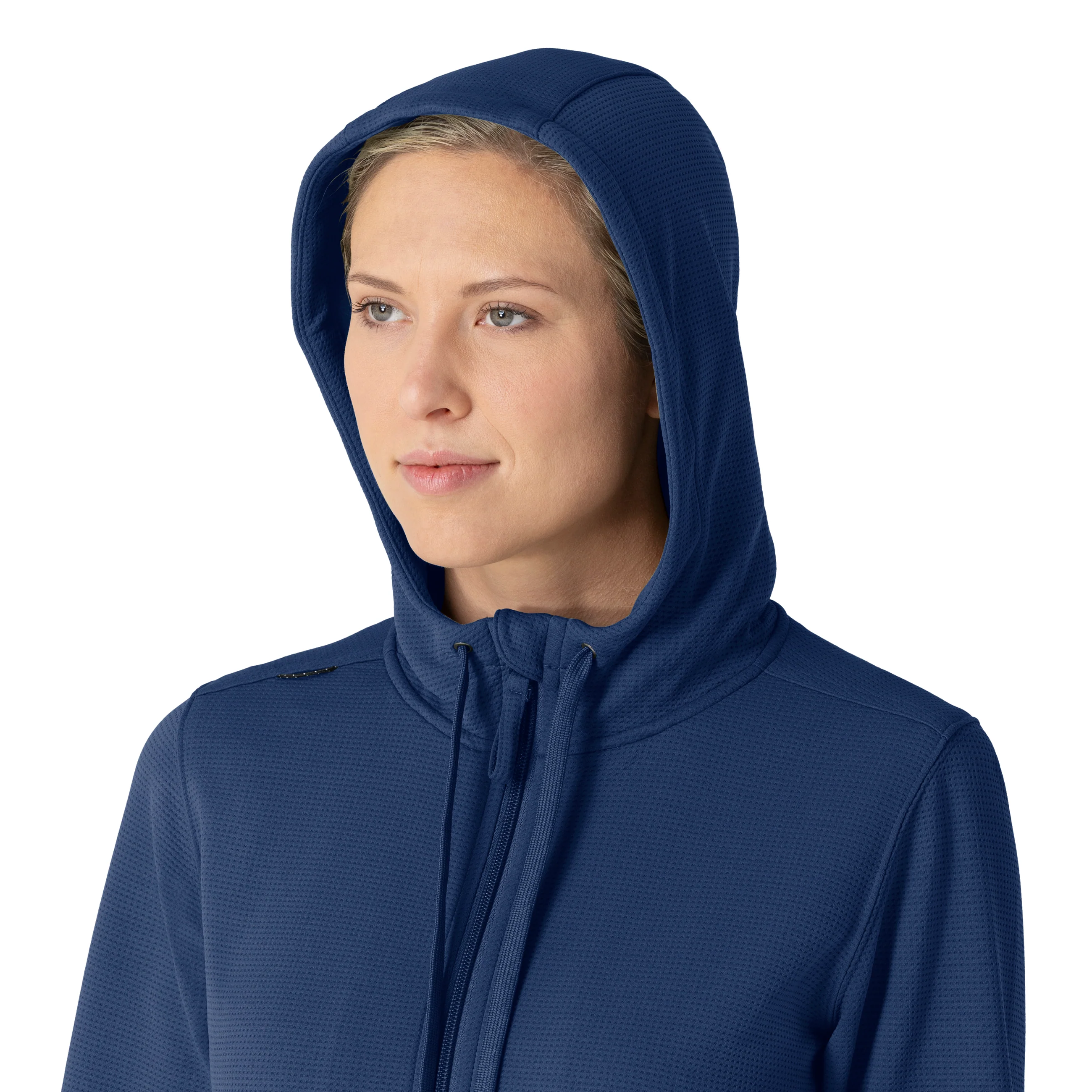 Carhartt Women's Full Zip Waffle Hoodie - Navy - Image 10