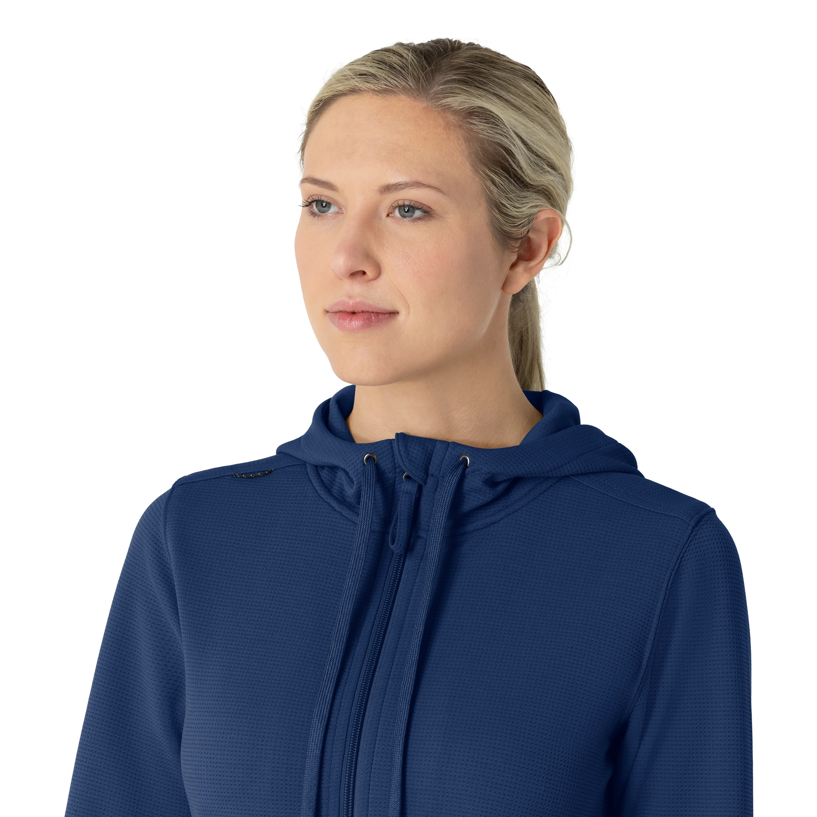 Carhartt Women's Full Zip Waffle Hoodie - Navy - Image 11