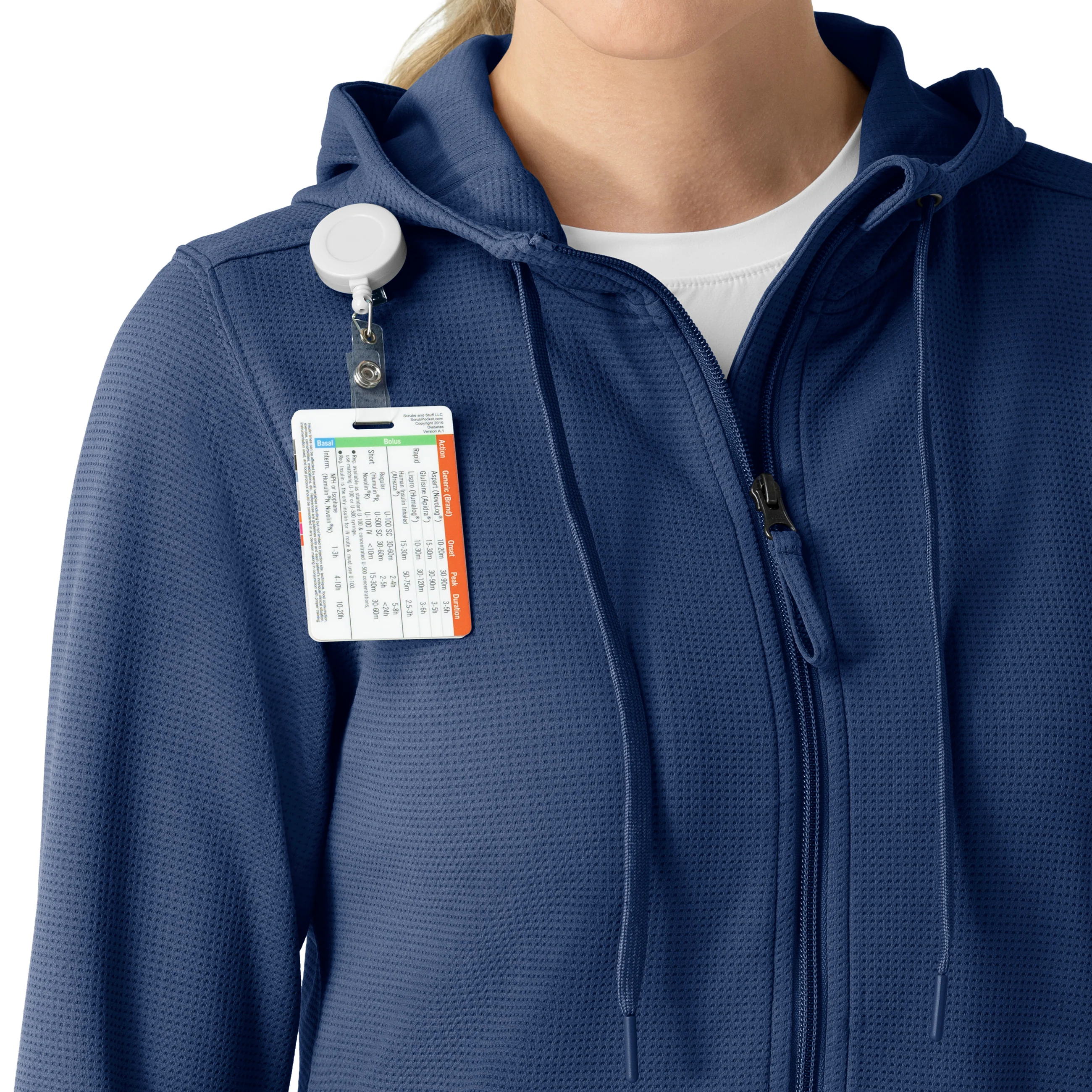Carhartt Women's Full Zip Waffle Hoodie - Navy - Image 8
