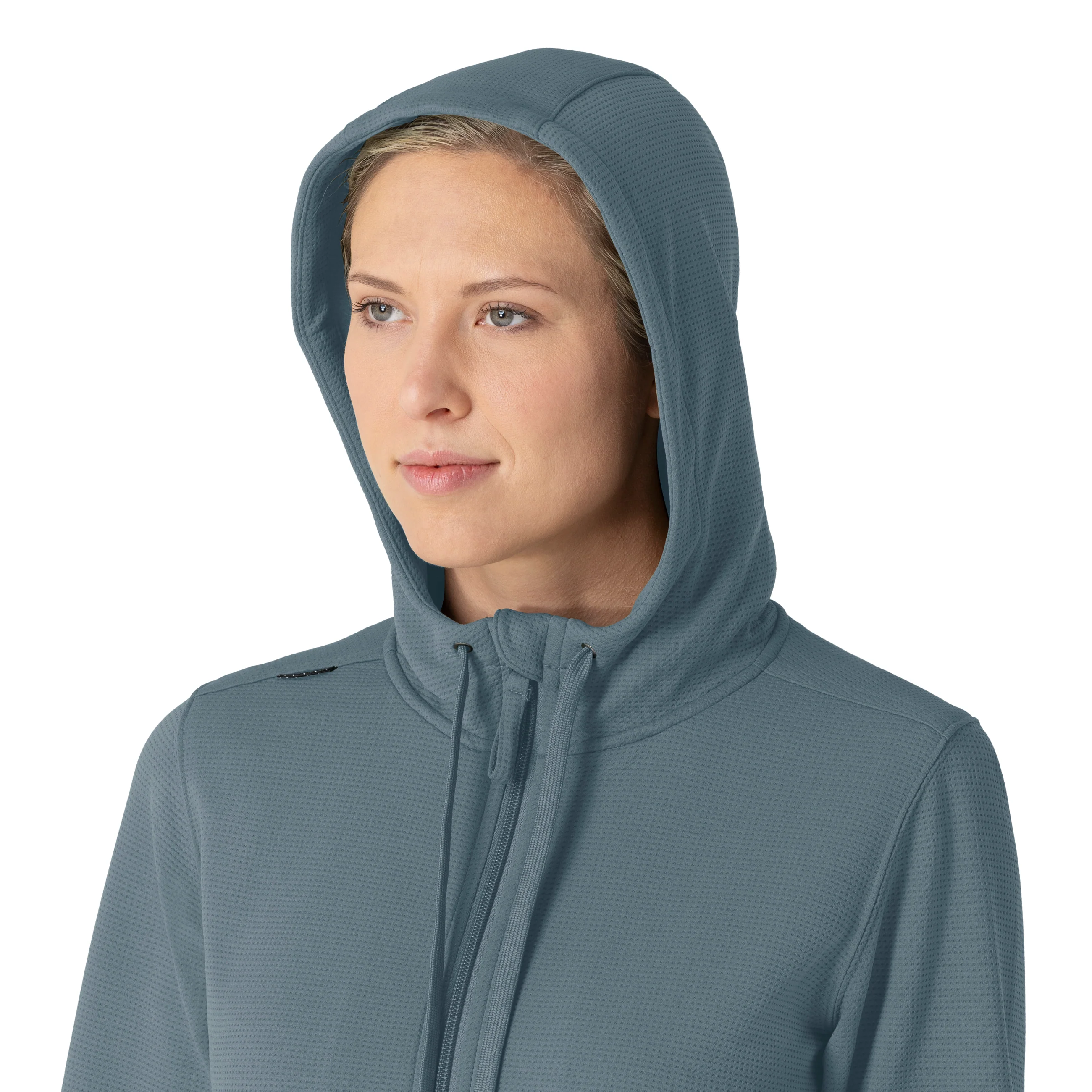 Carhartt Layers Women's Full Zip Waffle Hoodie - Rolling Thunder - Image 10
