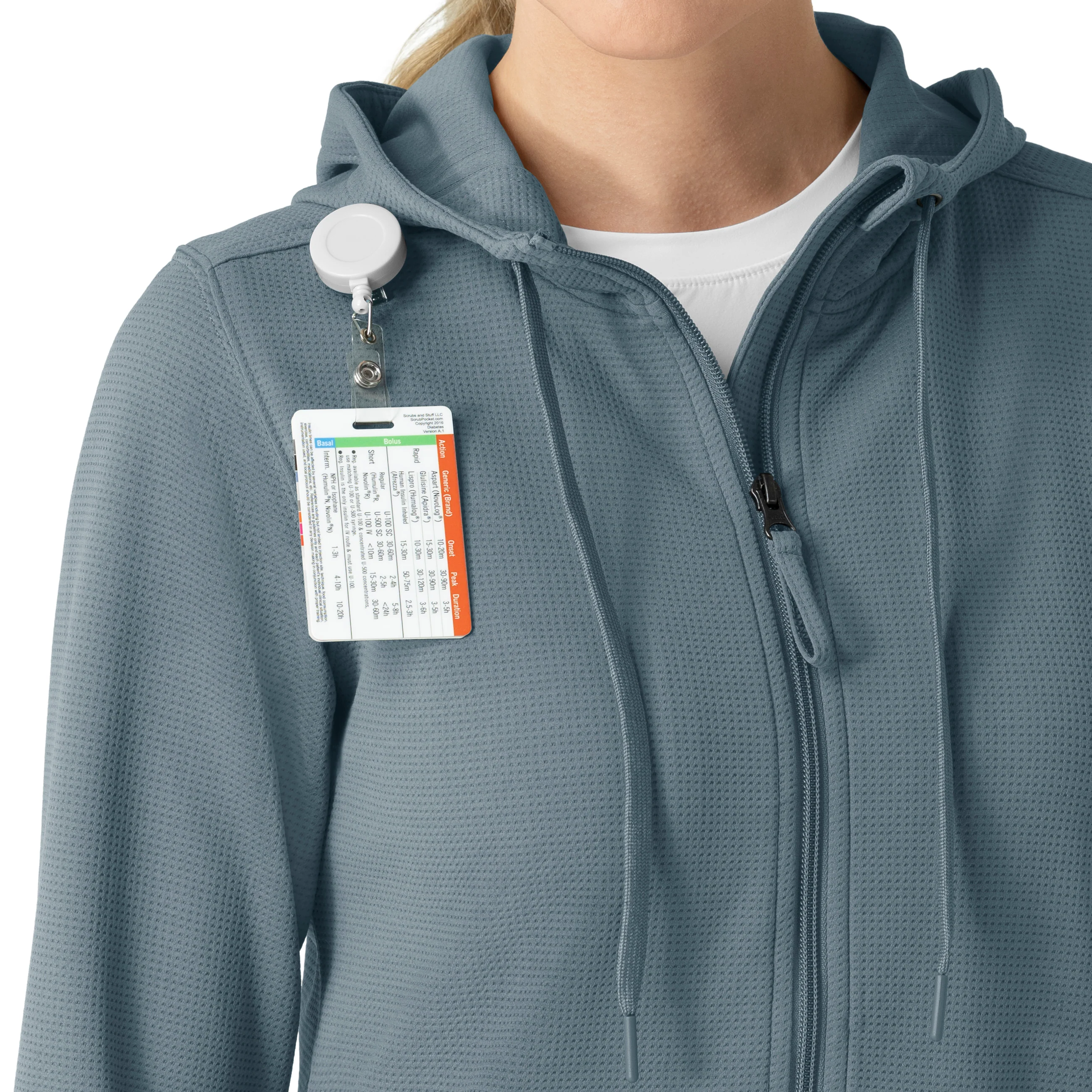 Carhartt Layers Women's Full Zip Waffle Hoodie - Rolling Thunder - Image 8