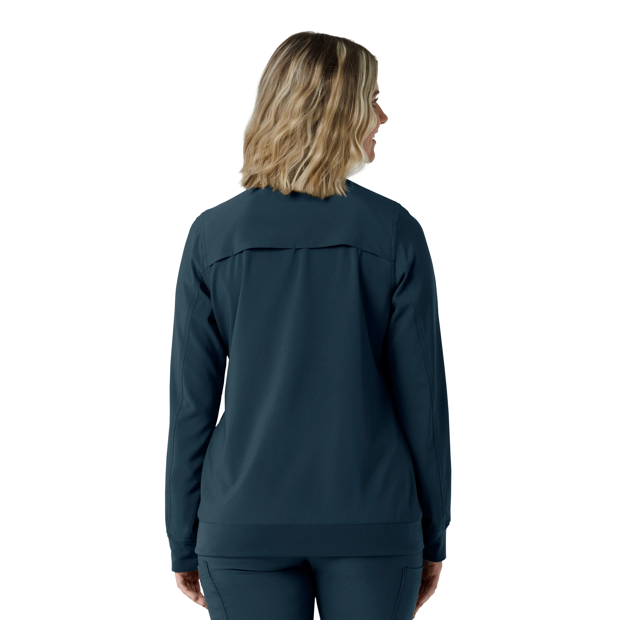 Carhartt Force Cross-Flex Women's Lightweight Scrub Jacket - Navy - Image 2