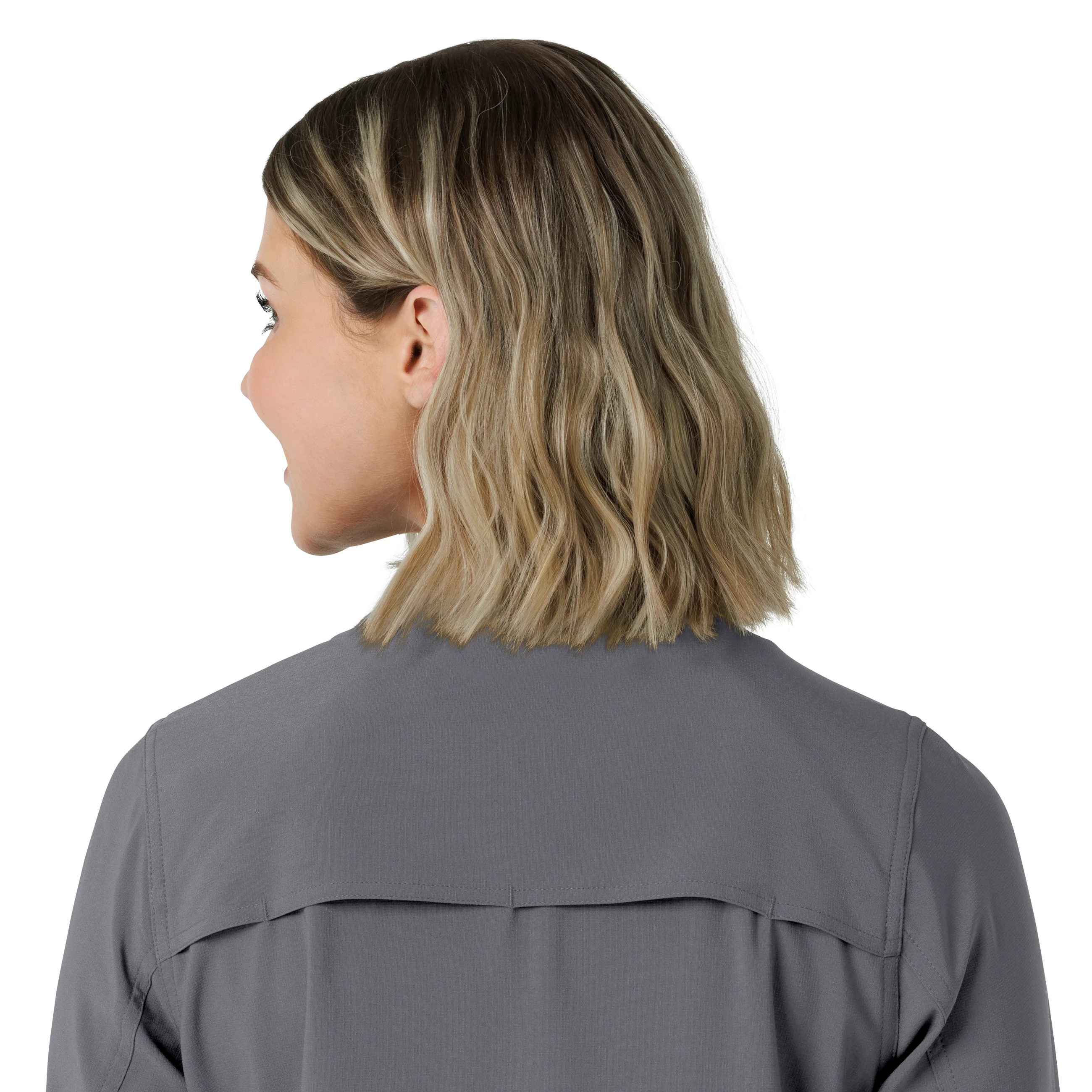 Carhartt Force Cross-Flex Women's Lightweight Scrub Jacket - Pewter - Image 13