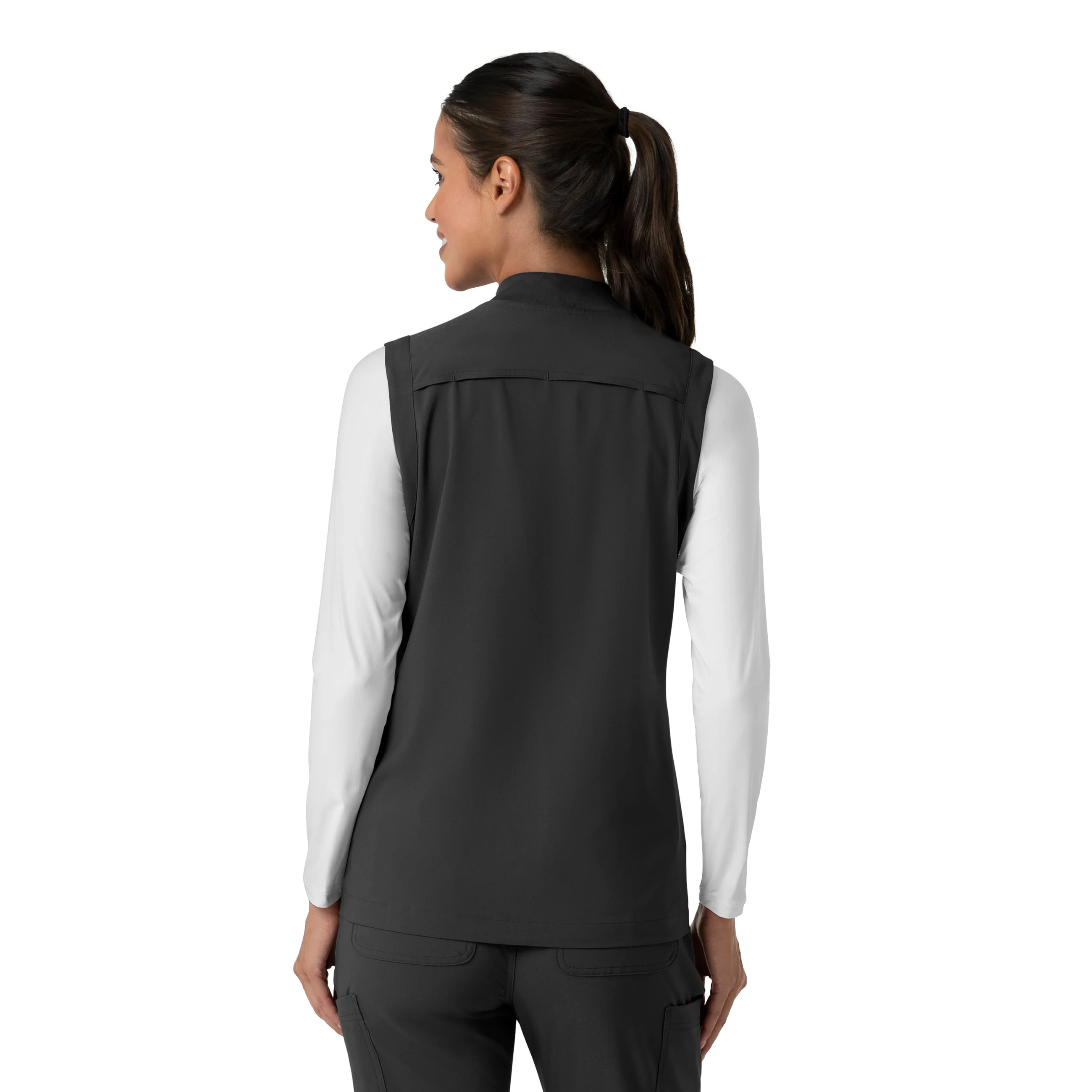 Carhartt Force Cross-Flex Women's Lightweight Scrub Vest - Black - Image 2