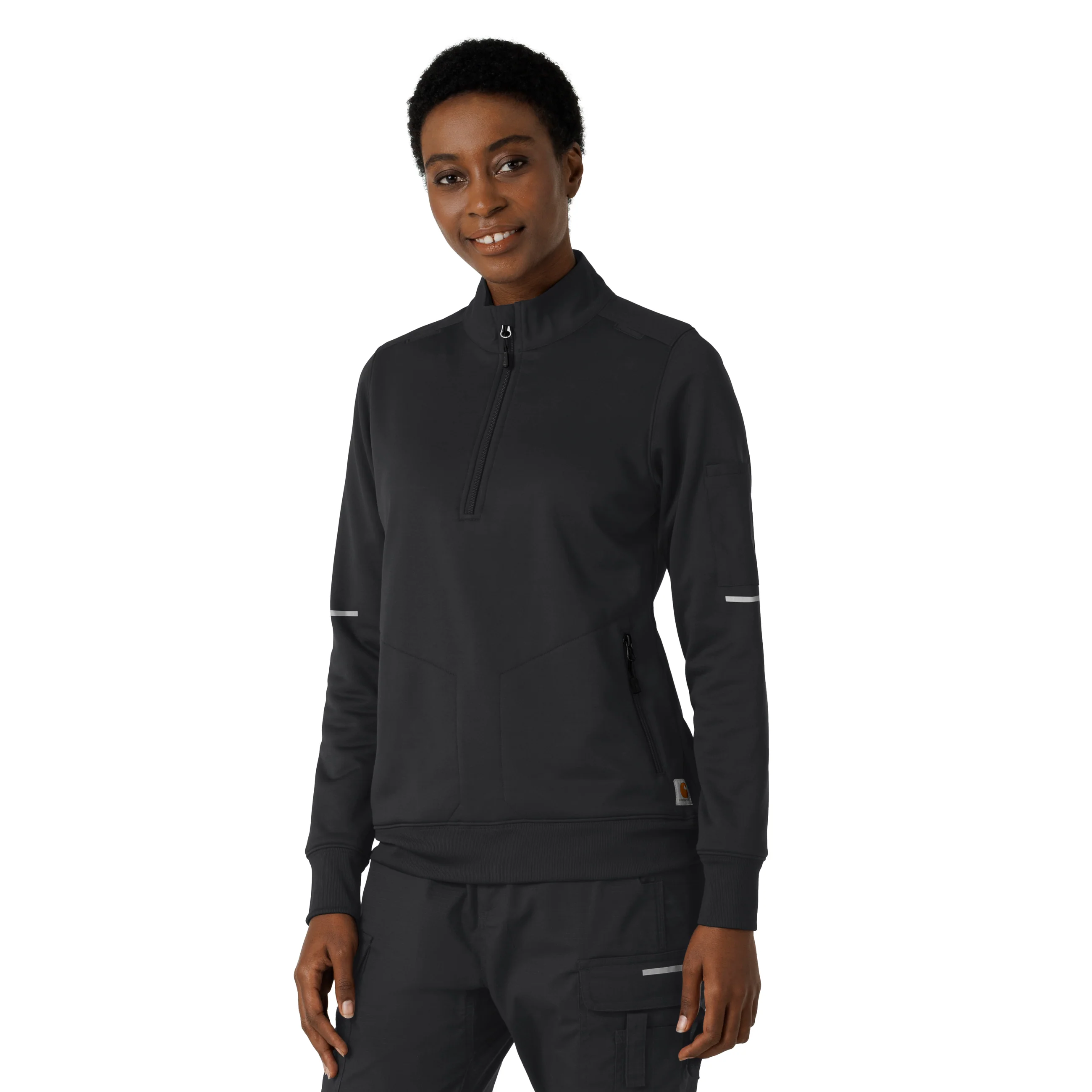 Carhartt Rugged Flex RSCU Women's Half Zip - Pewter - Image 4