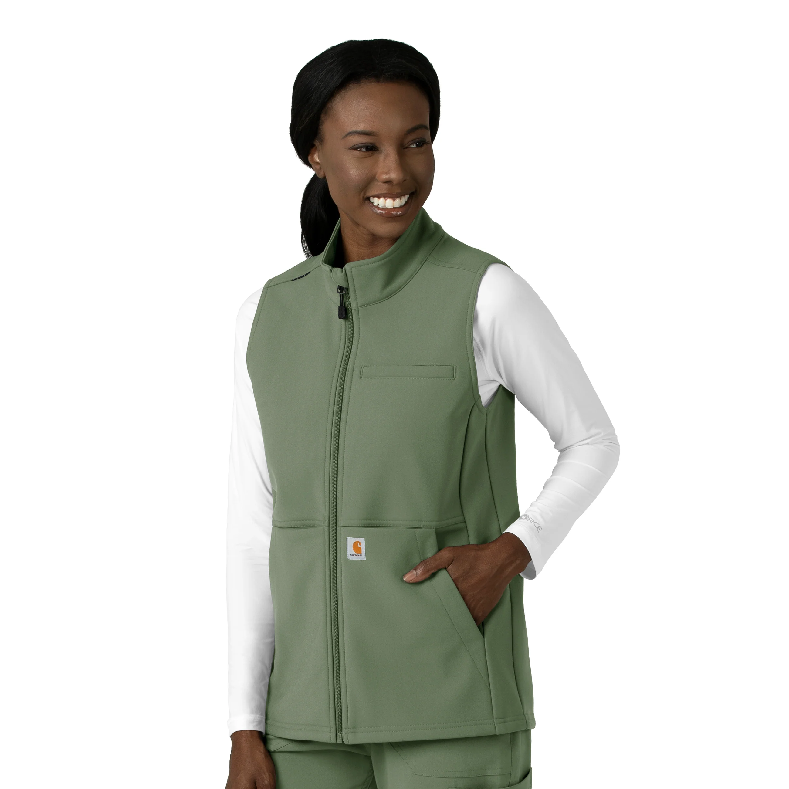 Carhartt Rugged Flex Women's Bonded Fleece Vest - Olive - Image 4