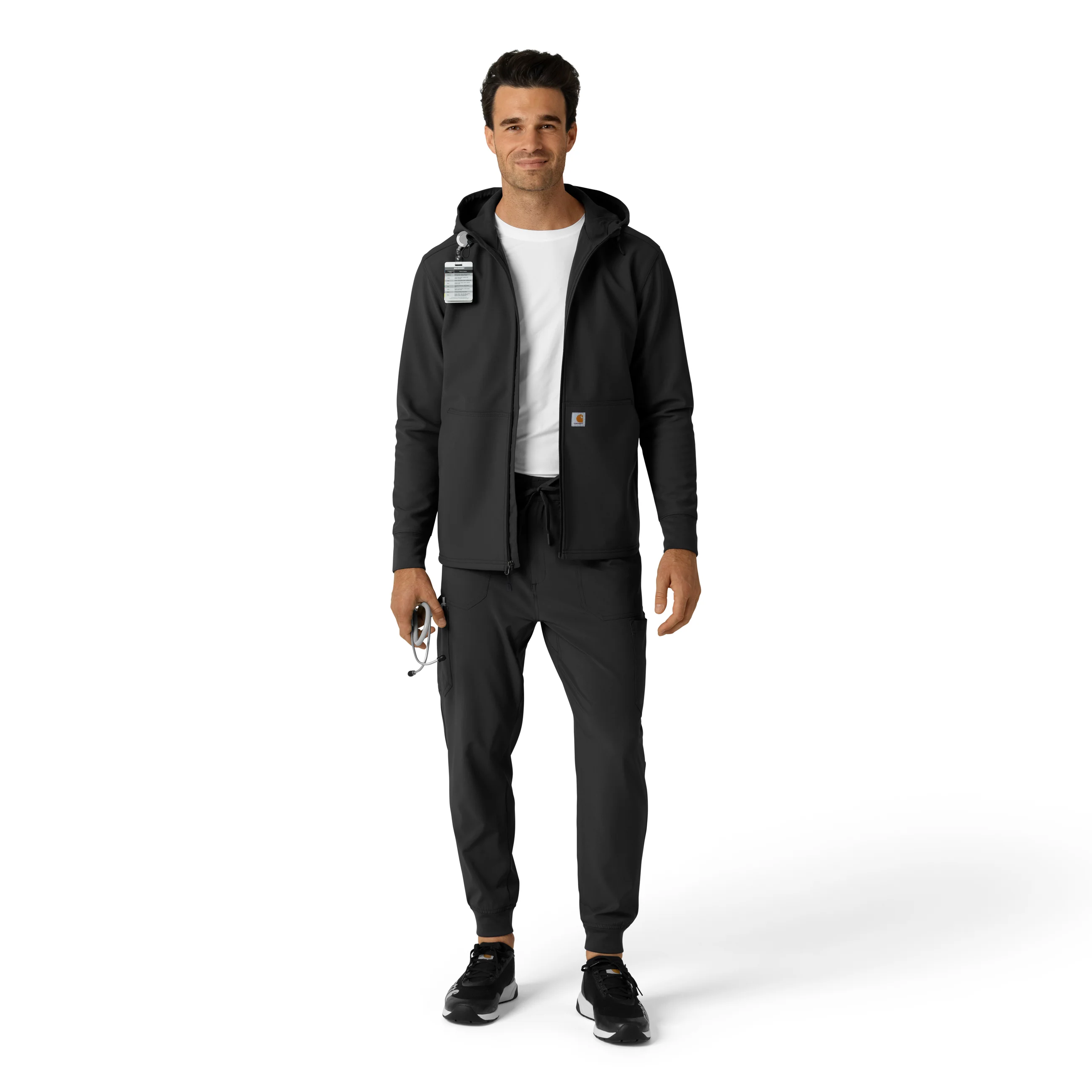 Carhartt Men's Bonded Fleece Hoodie - Black - Image 3