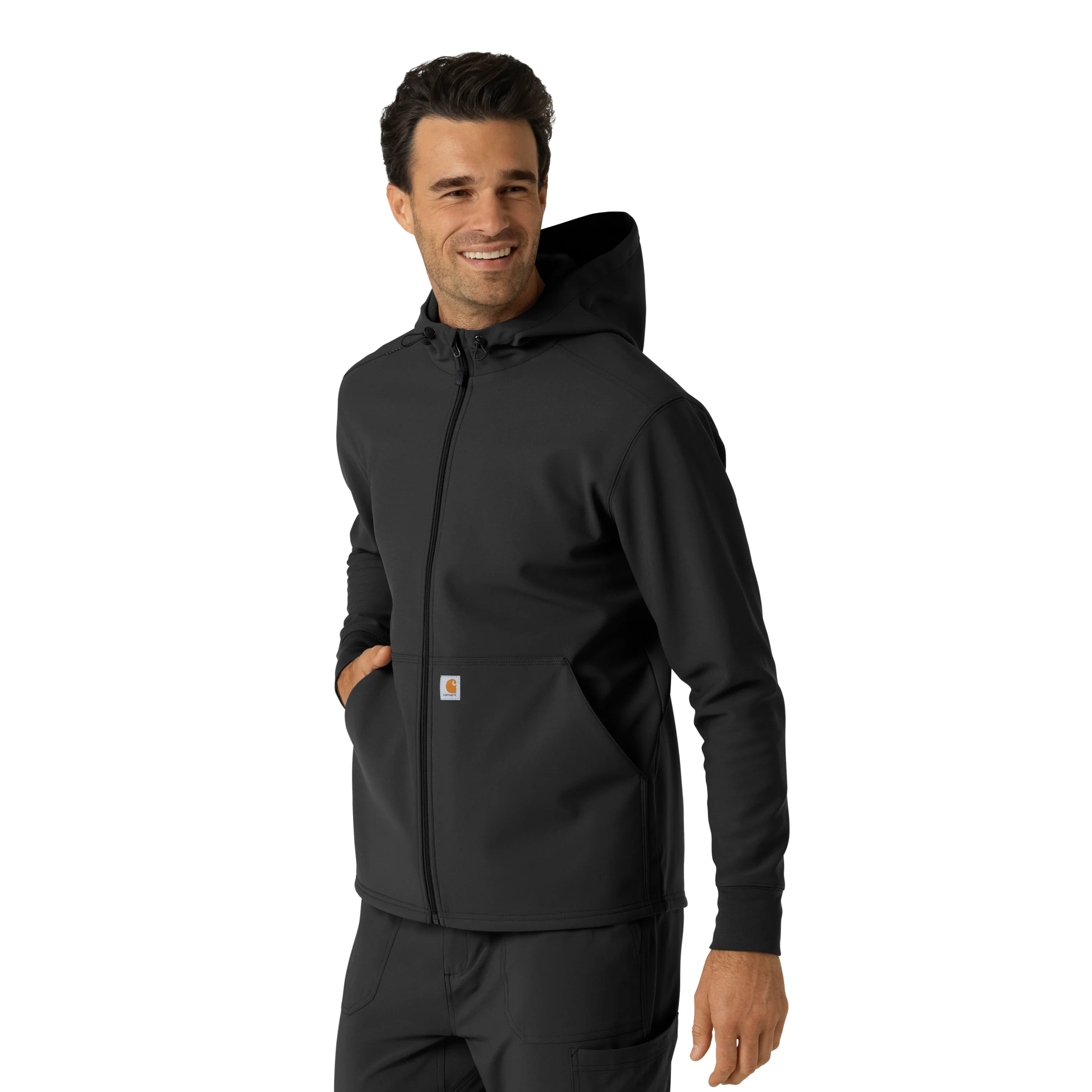 Carhartt Men's Bonded Fleece Hoodie - Black - Image 4