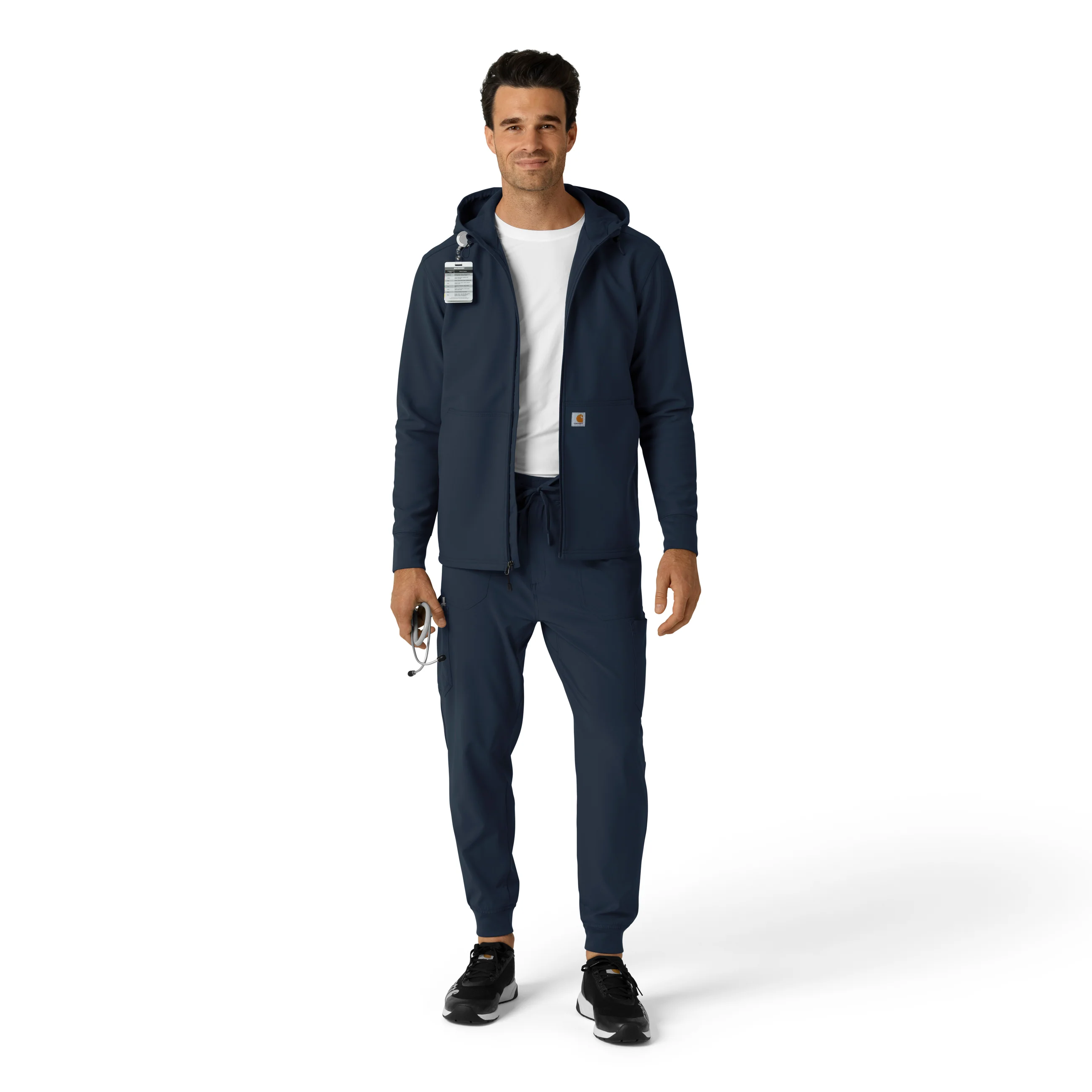 Carhartt Men's Bonded Fleece Hoodie - Navy - Image 3