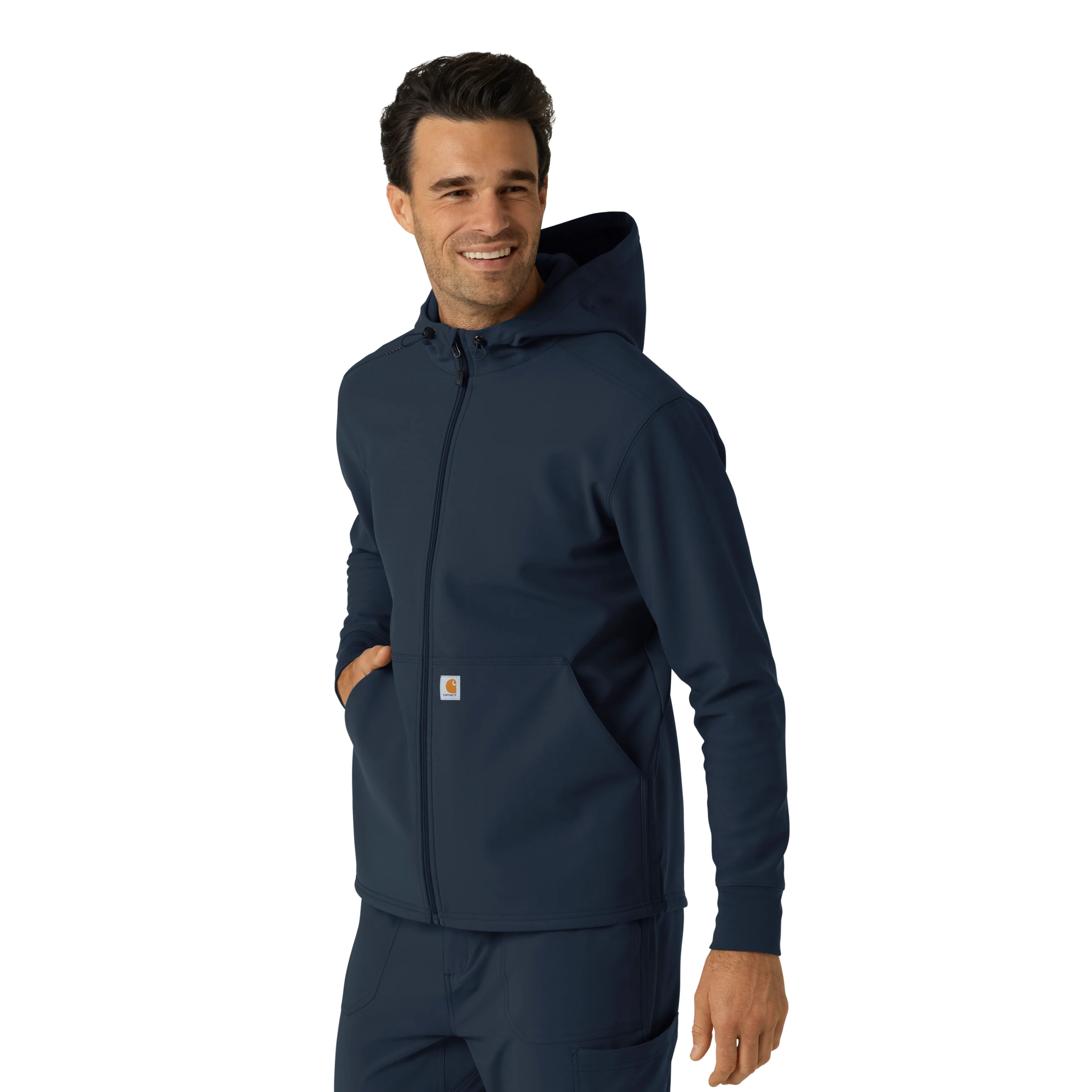 Carhartt Men's Bonded Fleece Hoodie - Navy - Image 4
