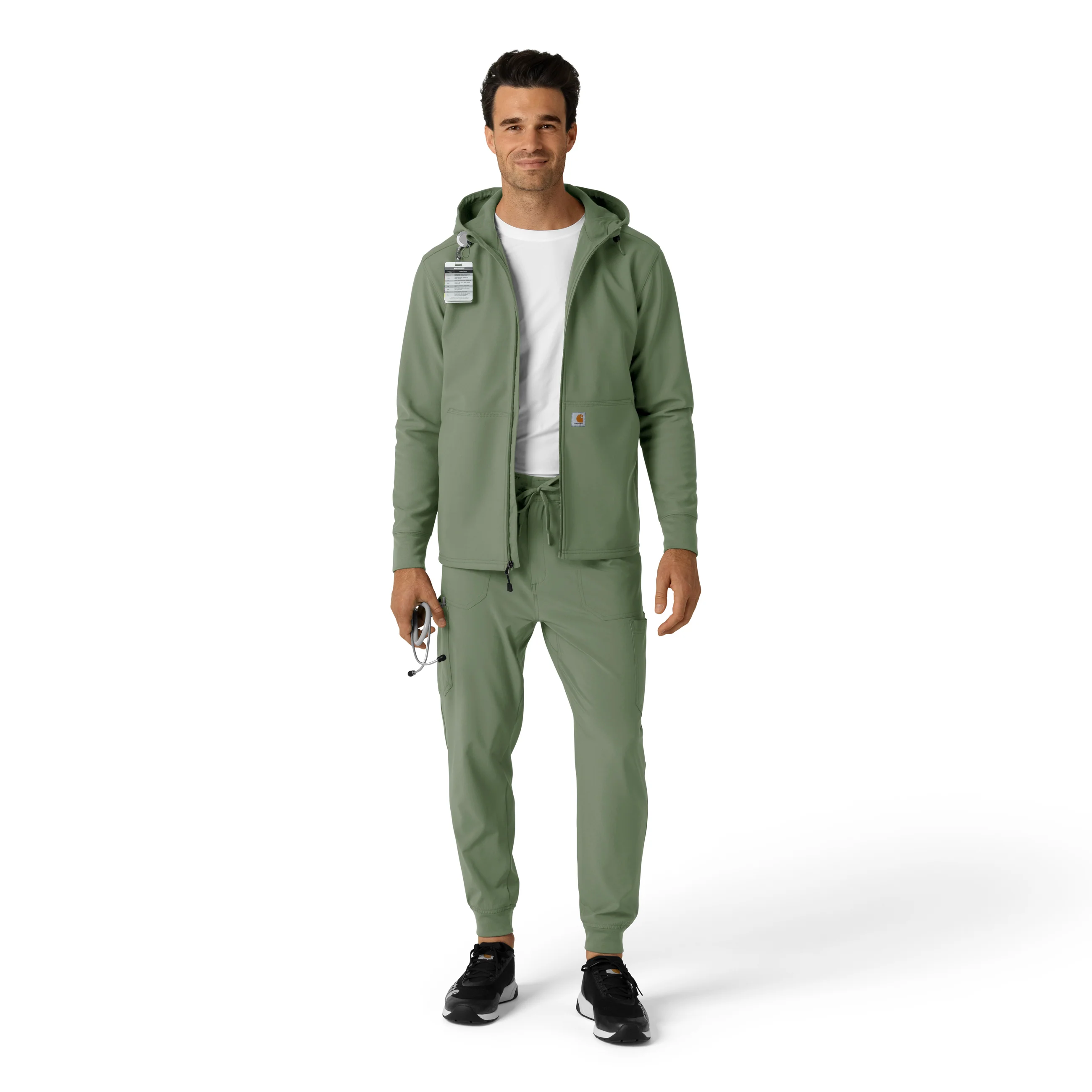 Carhartt Men's Bonded Fleece Hoodie - Olive - Image 3