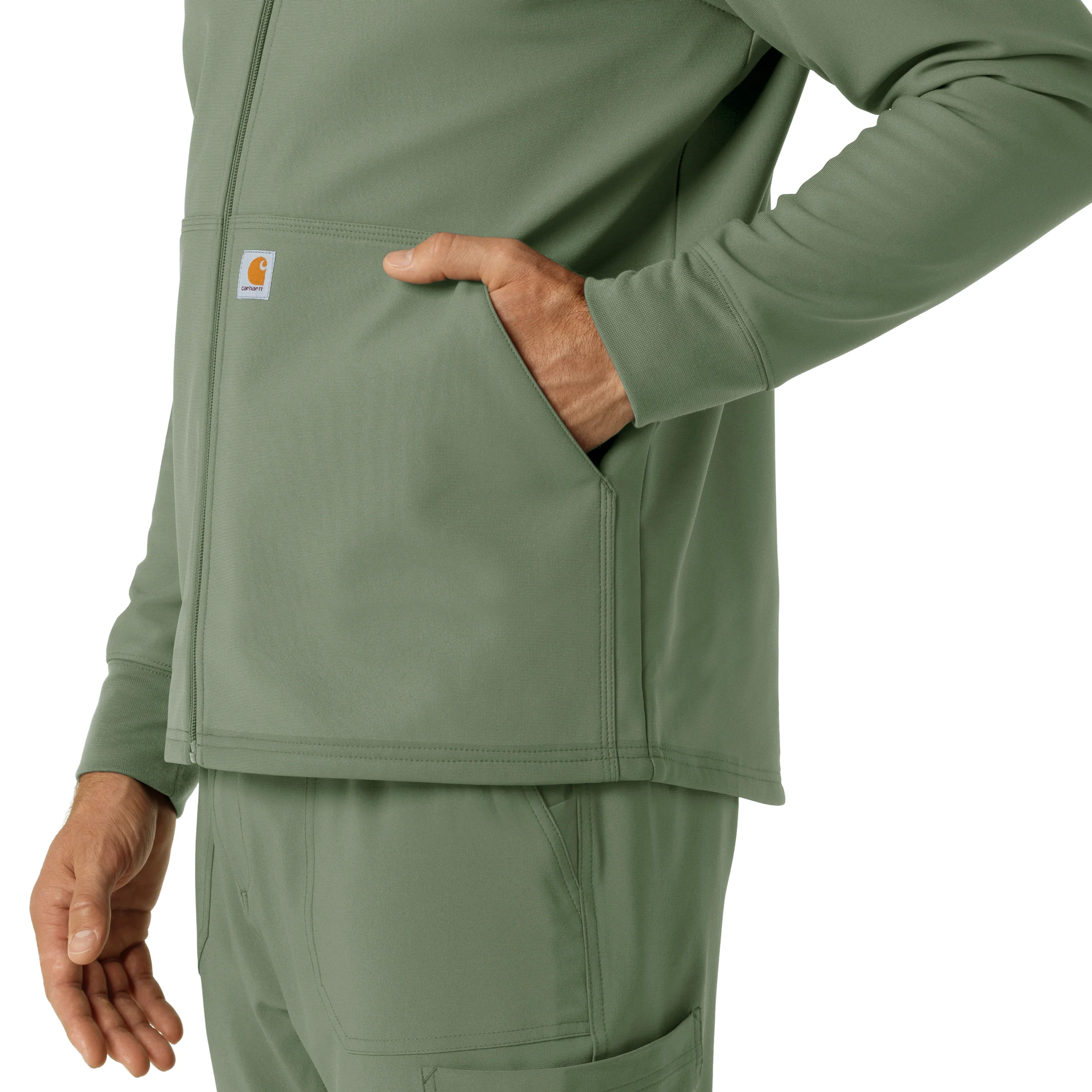 Carhartt Men's Bonded Fleece Hoodie - Olive - Image 8