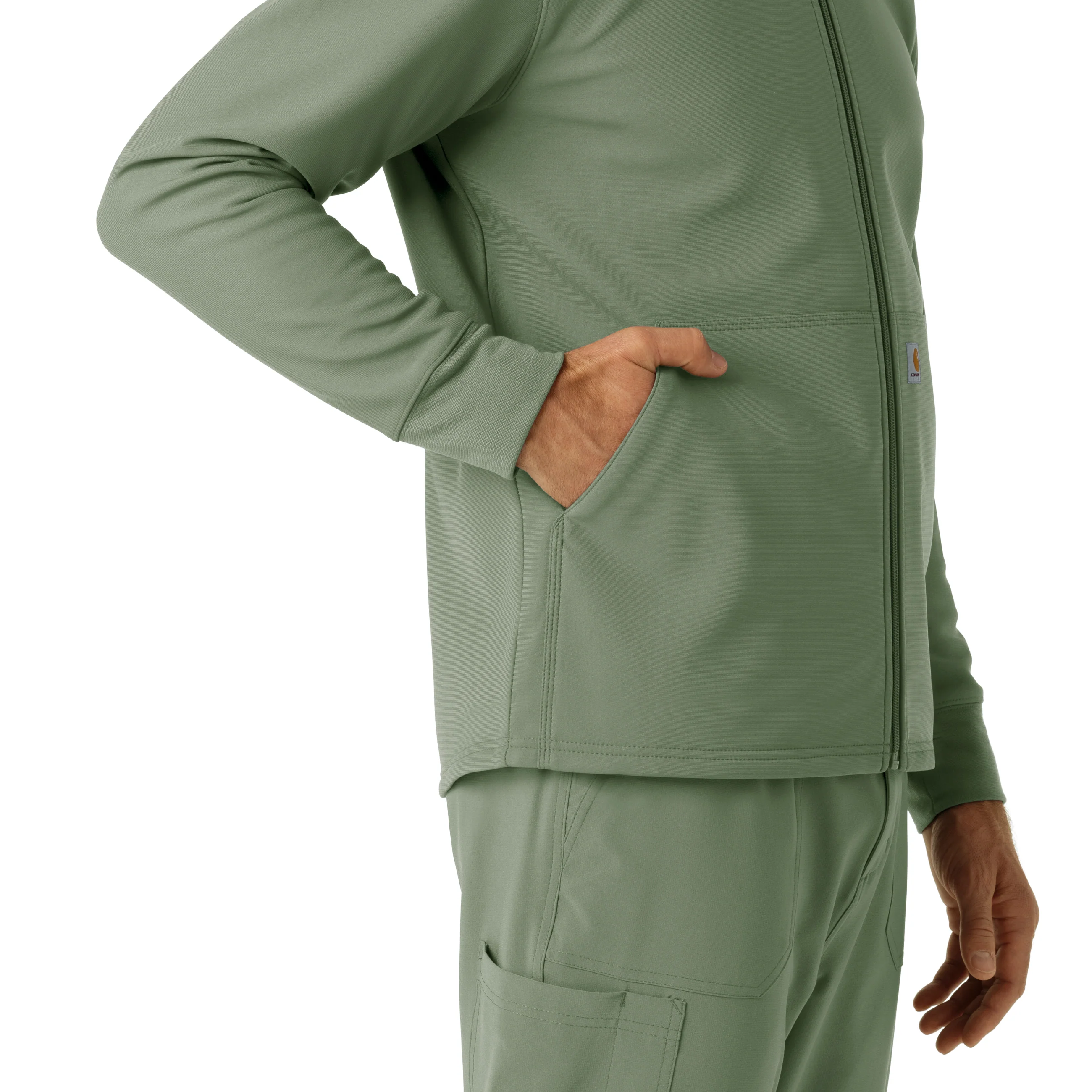 Carhartt Men's Bonded Fleece Hoodie - Olive - Image 9