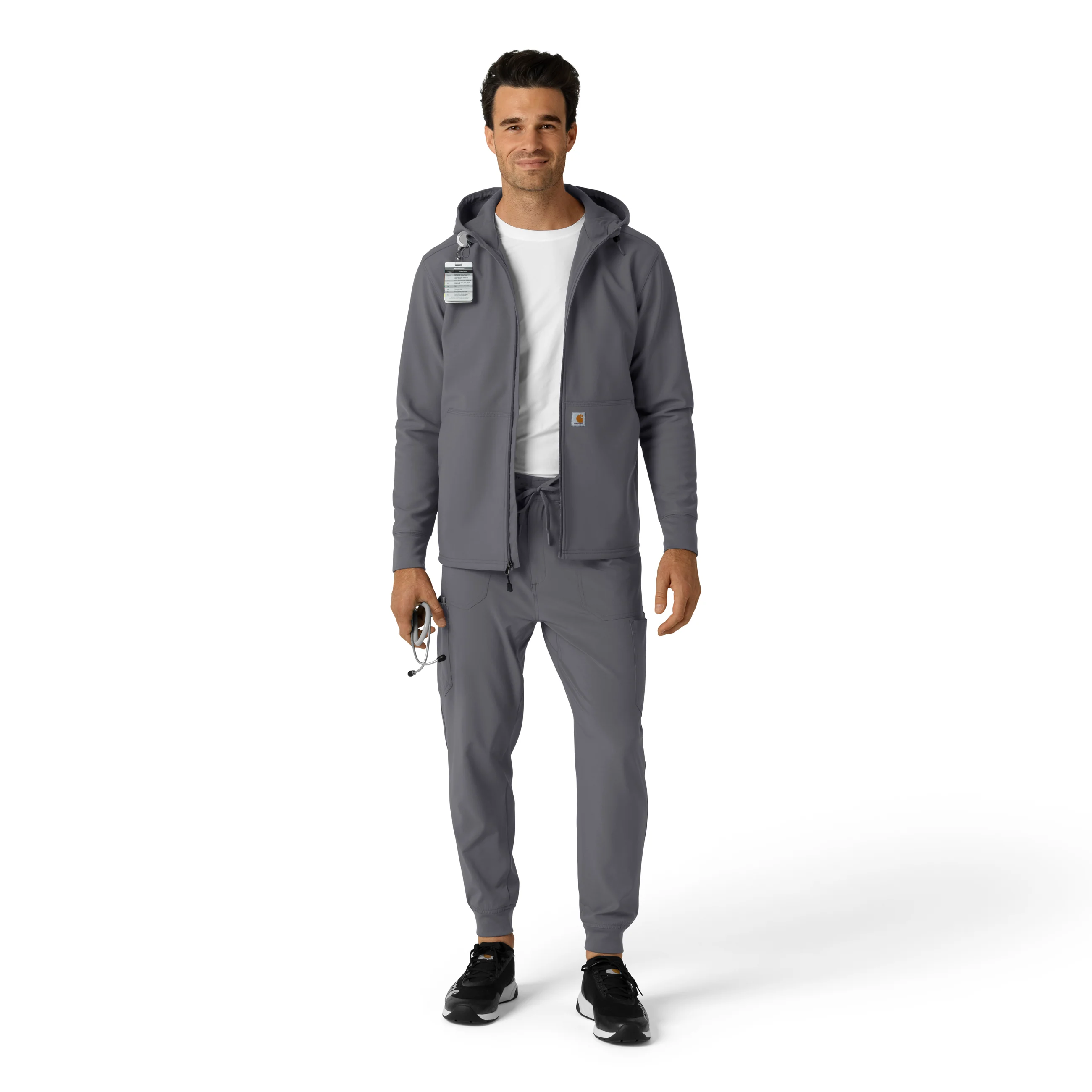Carhartt Men's Bonded Fleece Hoodie - Pewter - Image 3
