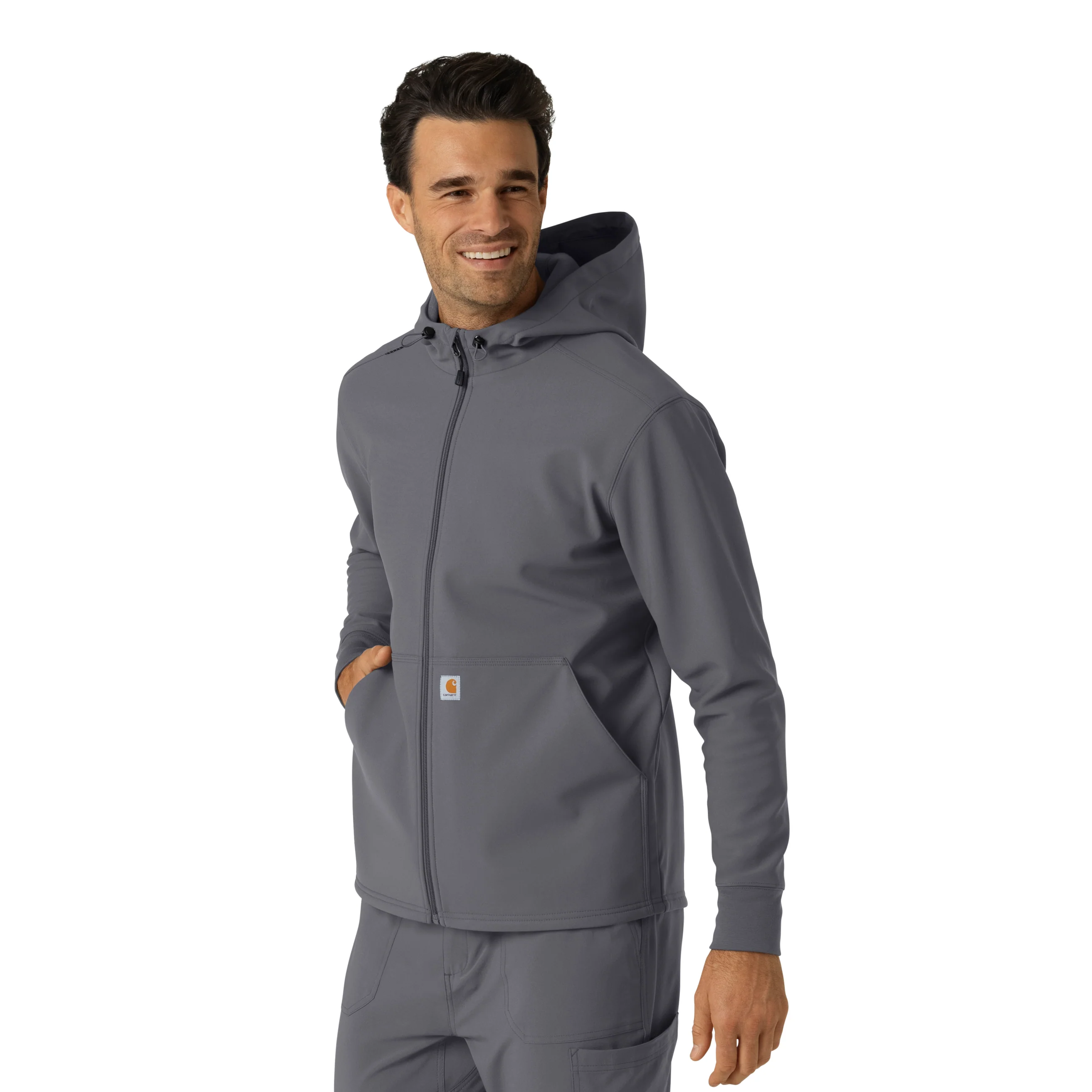 Carhartt Men's Bonded Fleece Hoodie - Pewter - Image 4