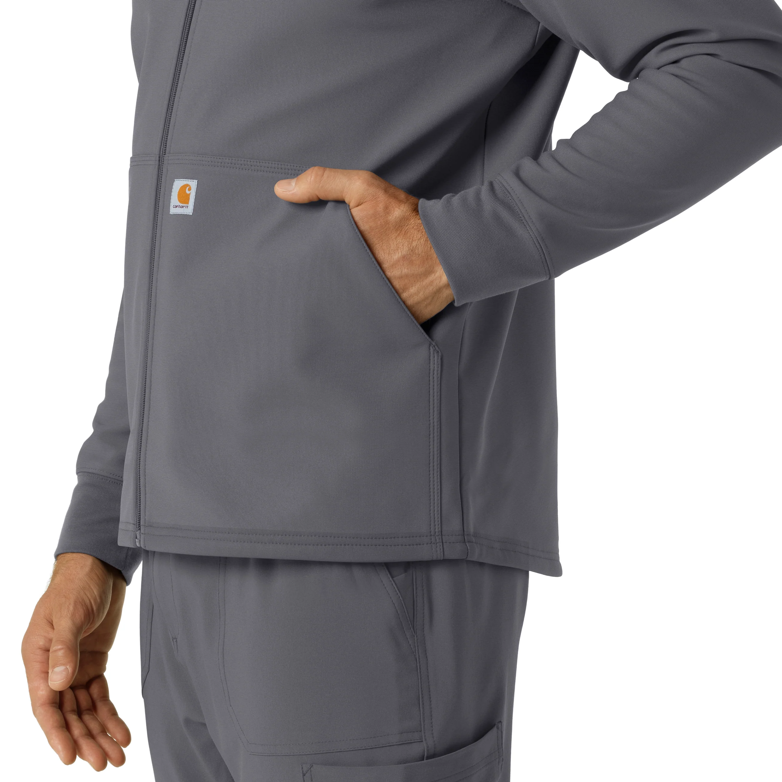 Carhartt Men's Bonded Fleece Hoodie - Pewter - Image 8