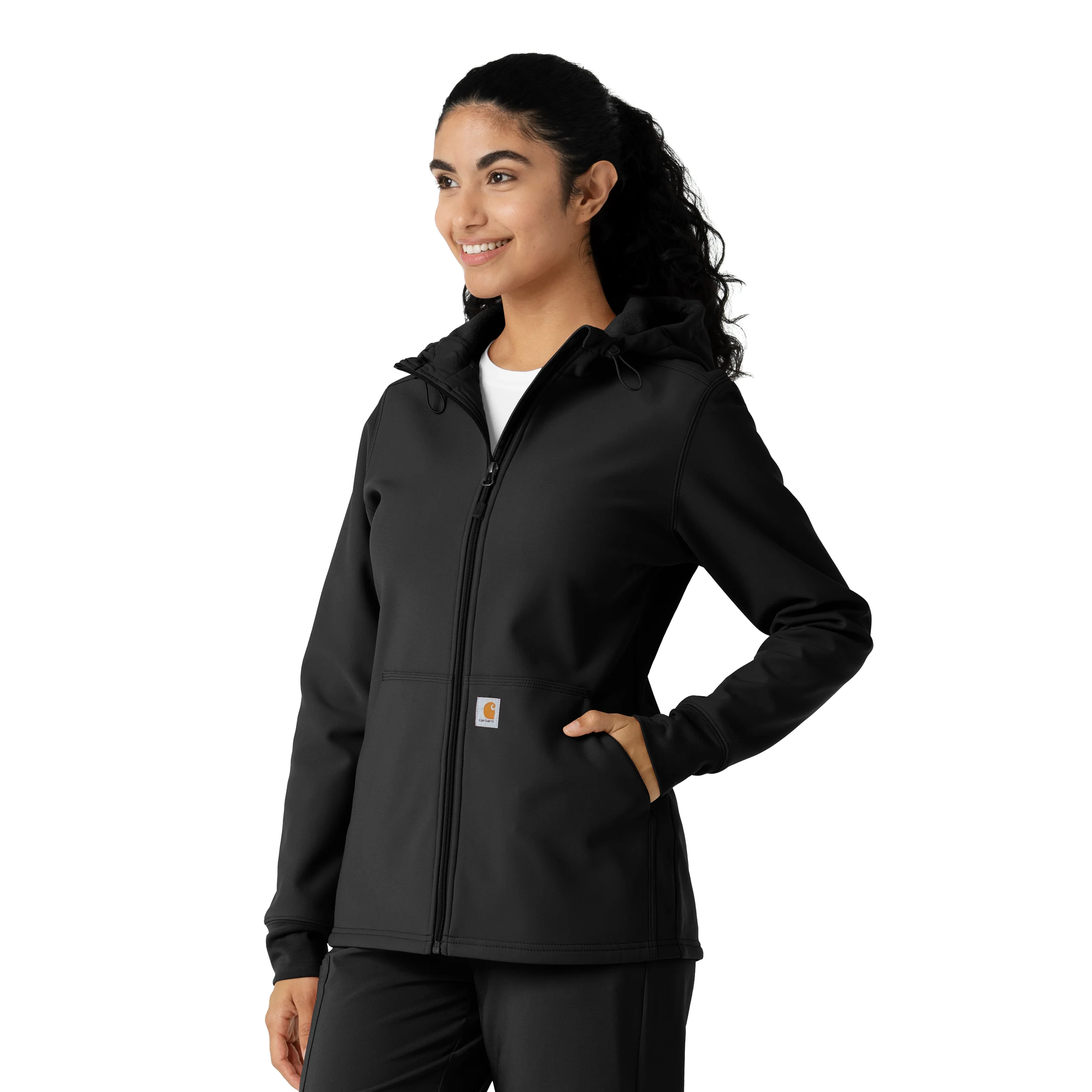 Carhartt Women's Bonded Fleece Hoodie - Black - Image 4