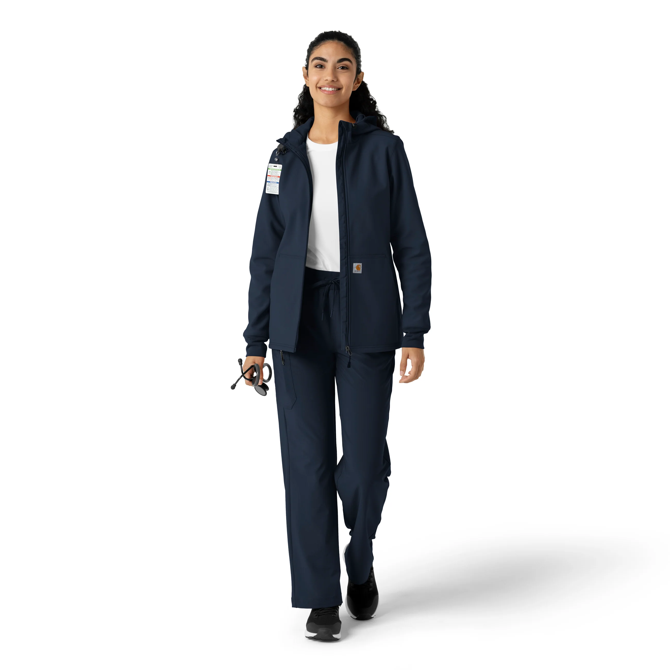 Carhartt Women's Bonded Fleece Hoodie - Navy - Image 3