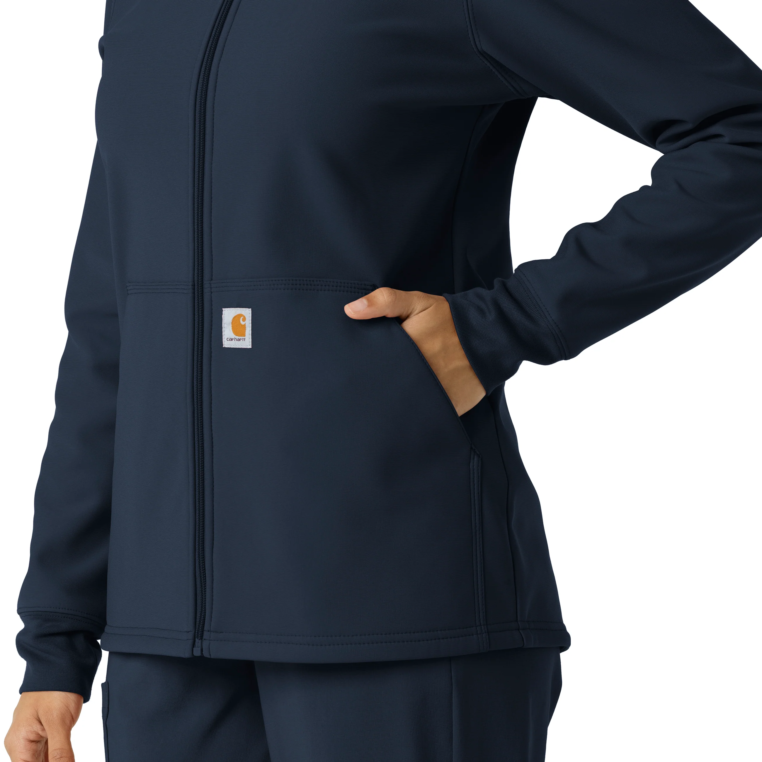 Carhartt Women's Bonded Fleece Hoodie - Navy - Image 8