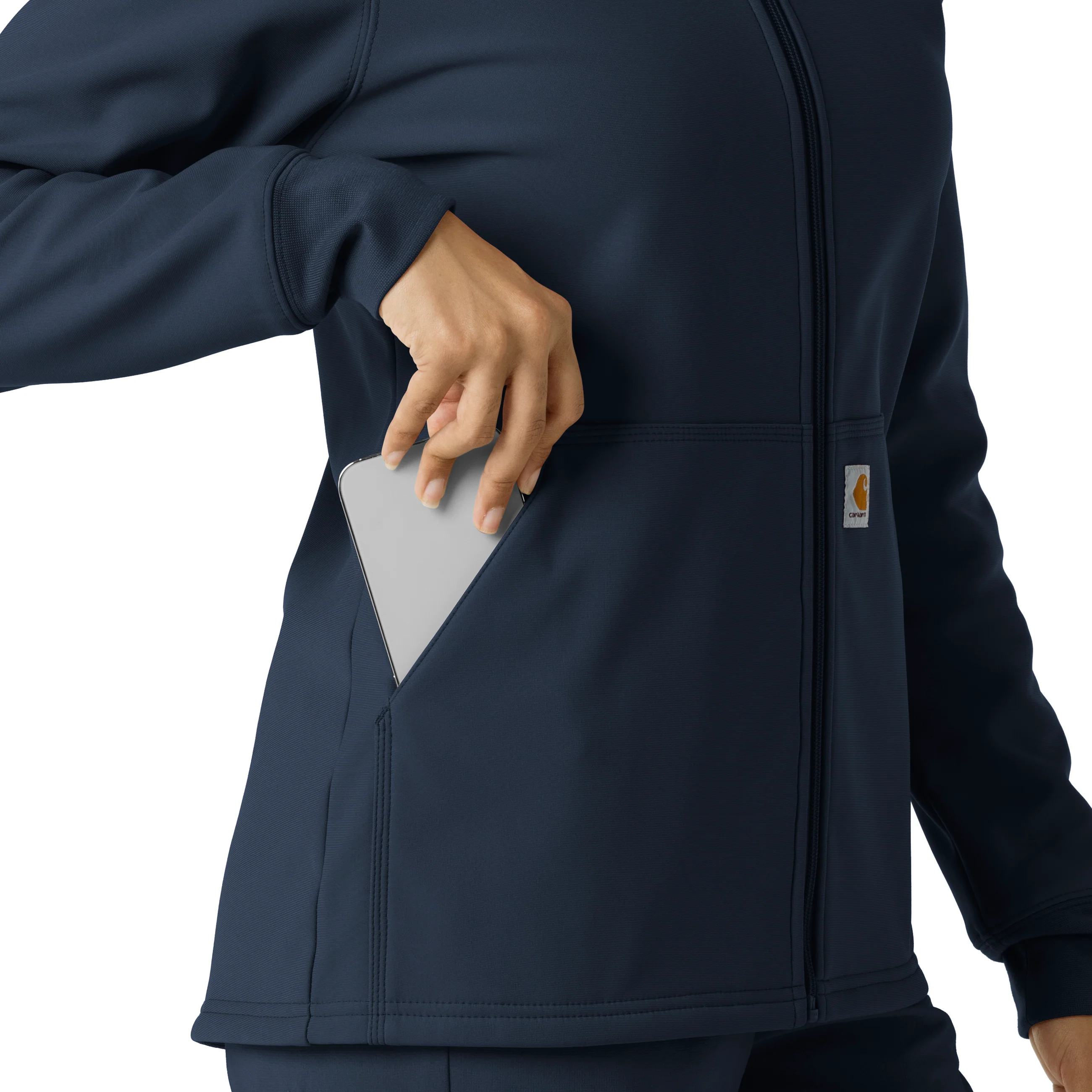 Carhartt Women's Bonded Fleece Hoodie - Navy - Image 9