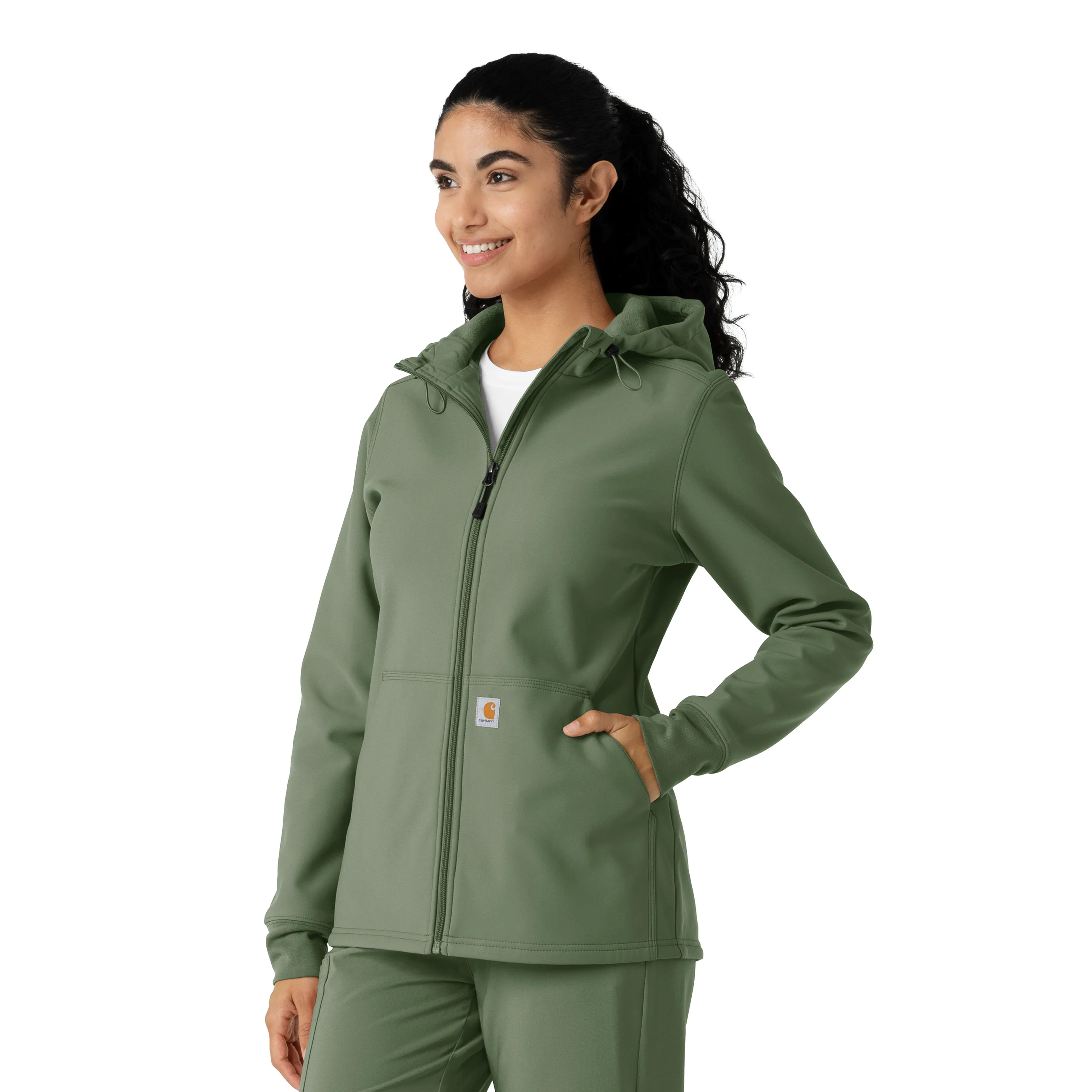Carhartt Women's Bonded Fleece Hoodie - Olive - Image 4