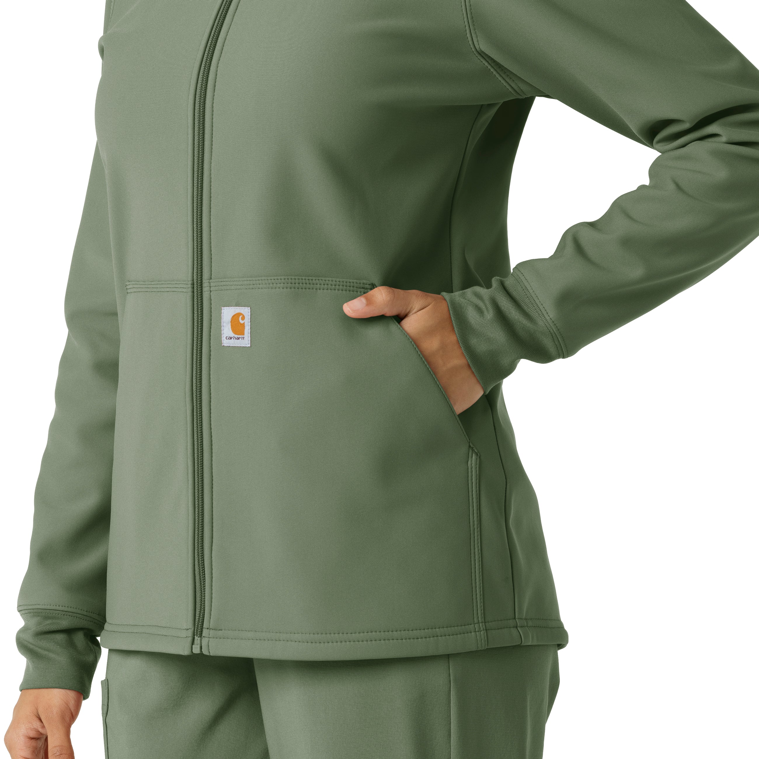 Carhartt Women's Bonded Fleece Hoodie - Olive - Image 8