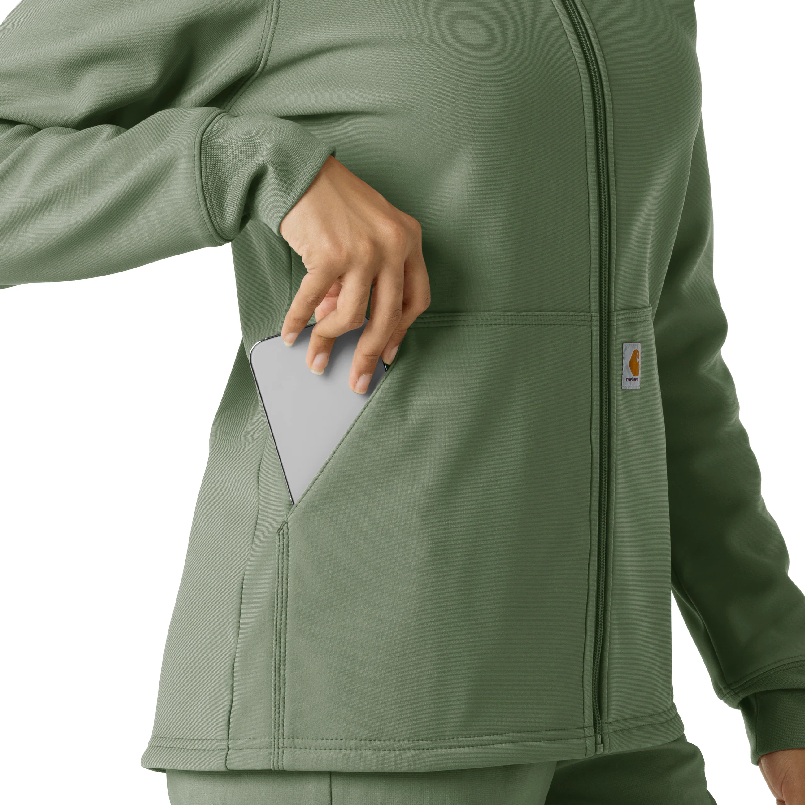 Carhartt Women's Bonded Fleece Hoodie - Olive - Image 9