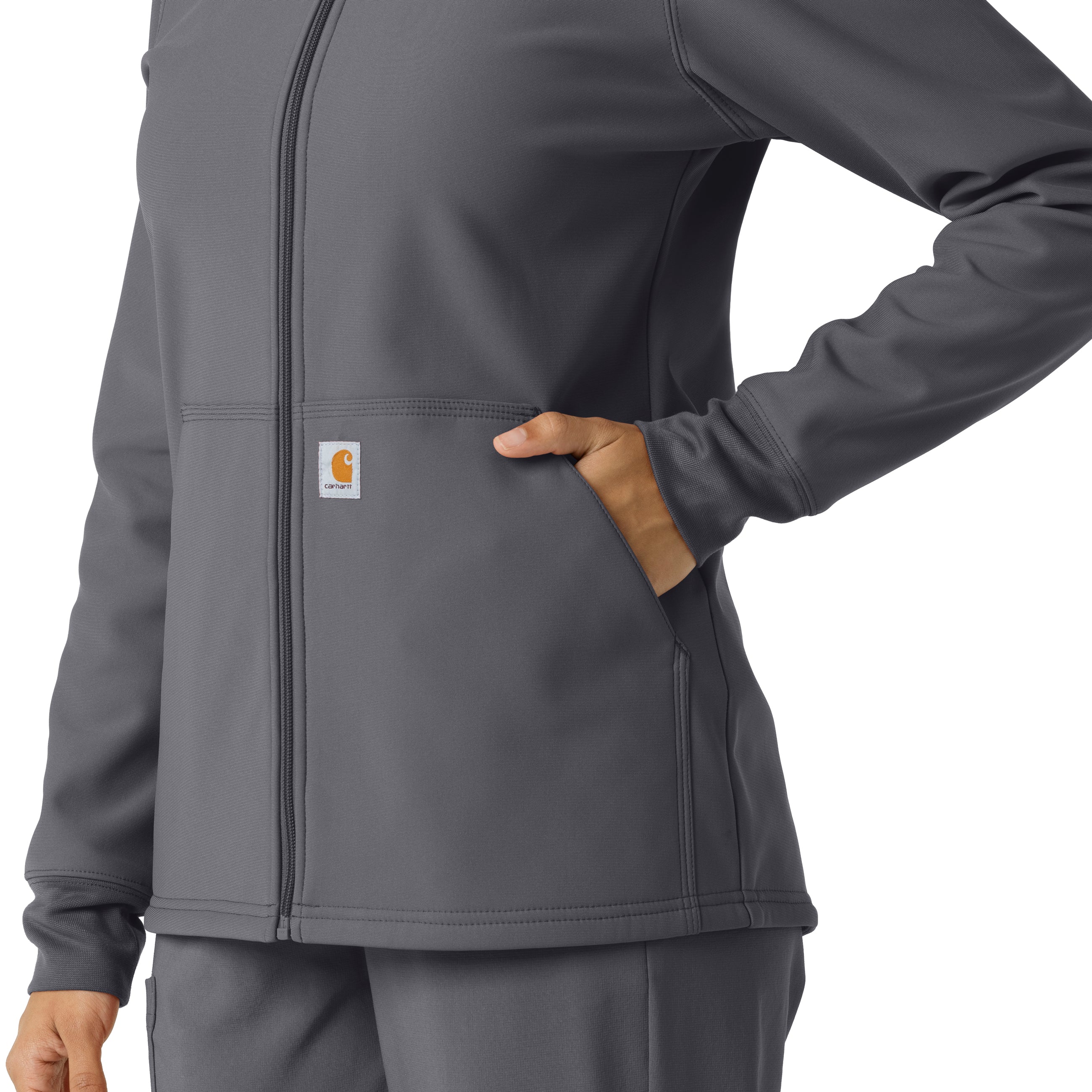 Carhartt Women's Bonded Fleece Hoodie - Pewter - Image 8