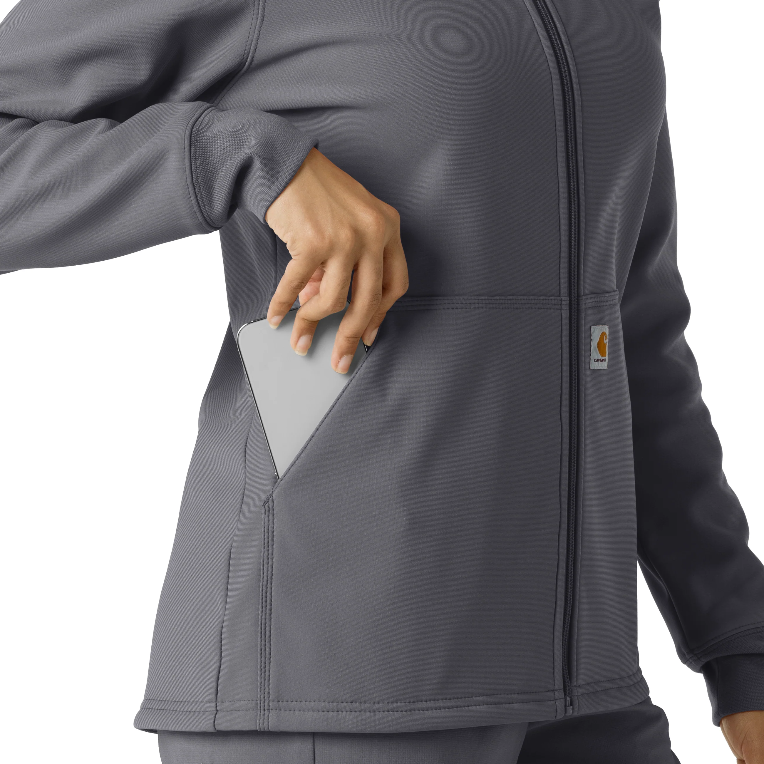 Carhartt Women's Bonded Fleece Hoodie - Pewter - Image 9