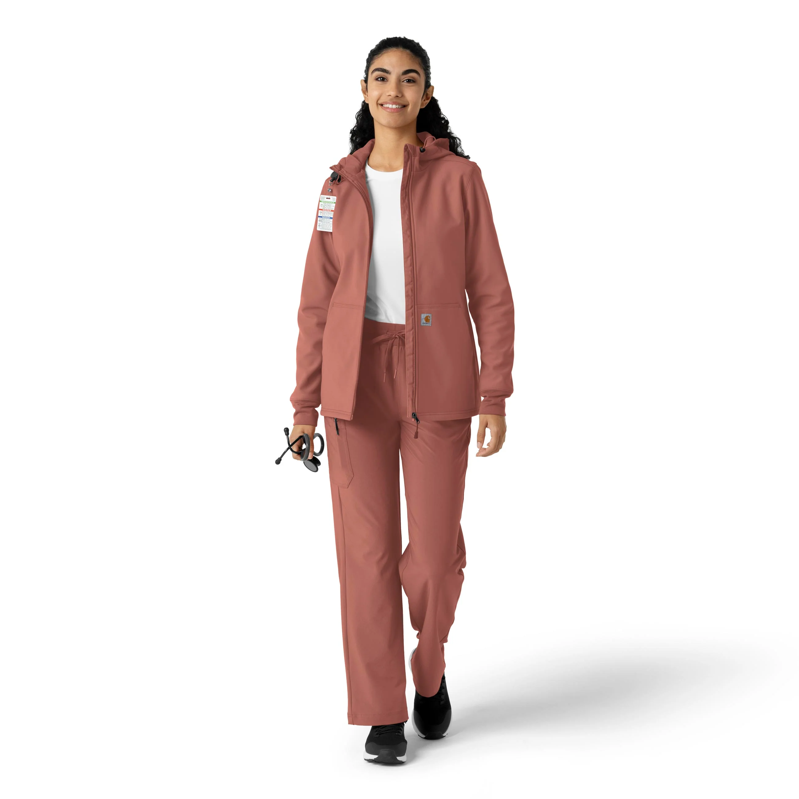 Carhartt Women's Bonded Fleece Hoodie - Wildrose - Image 3