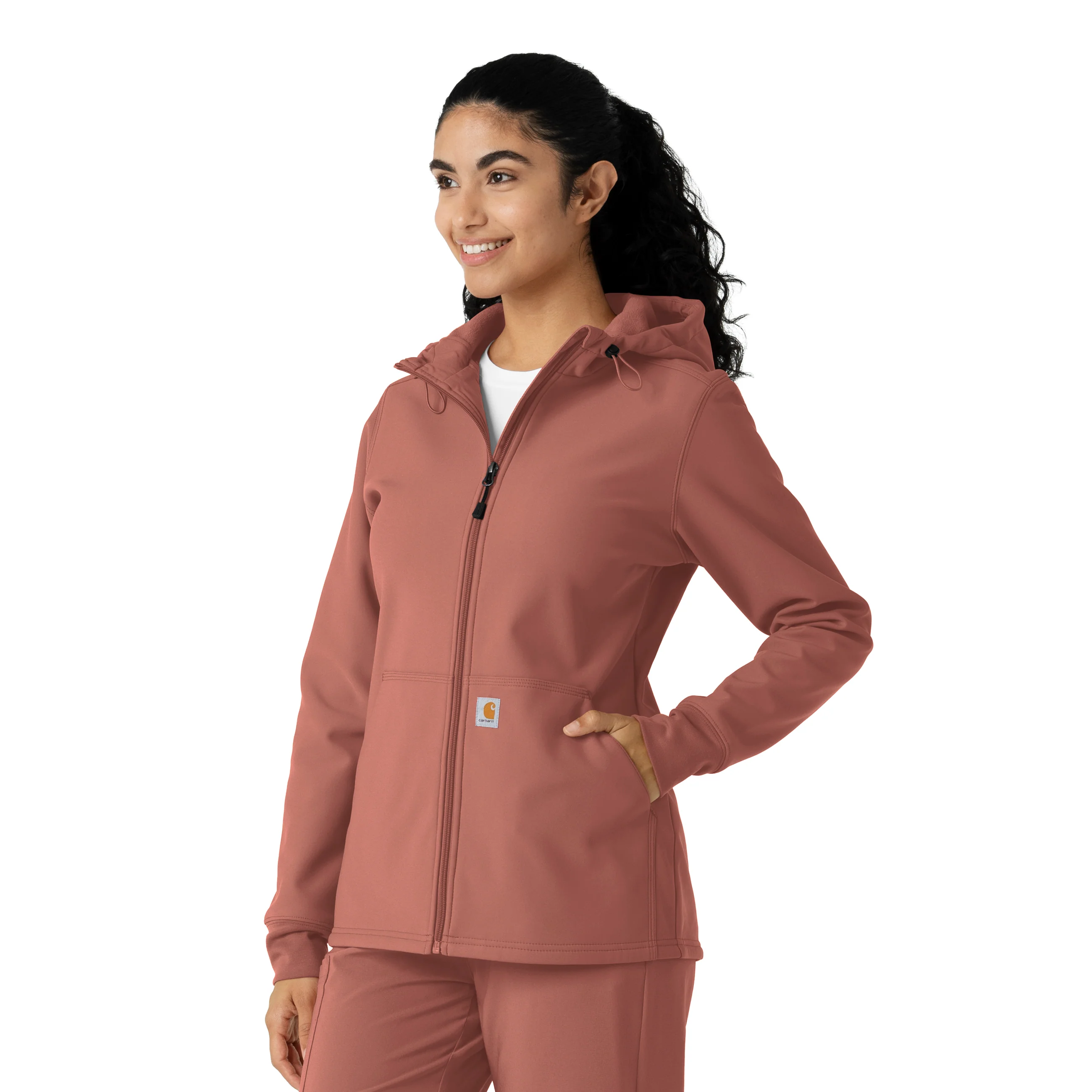 Carhartt Women's Bonded Fleece Hoodie - Wildrose - Image 4