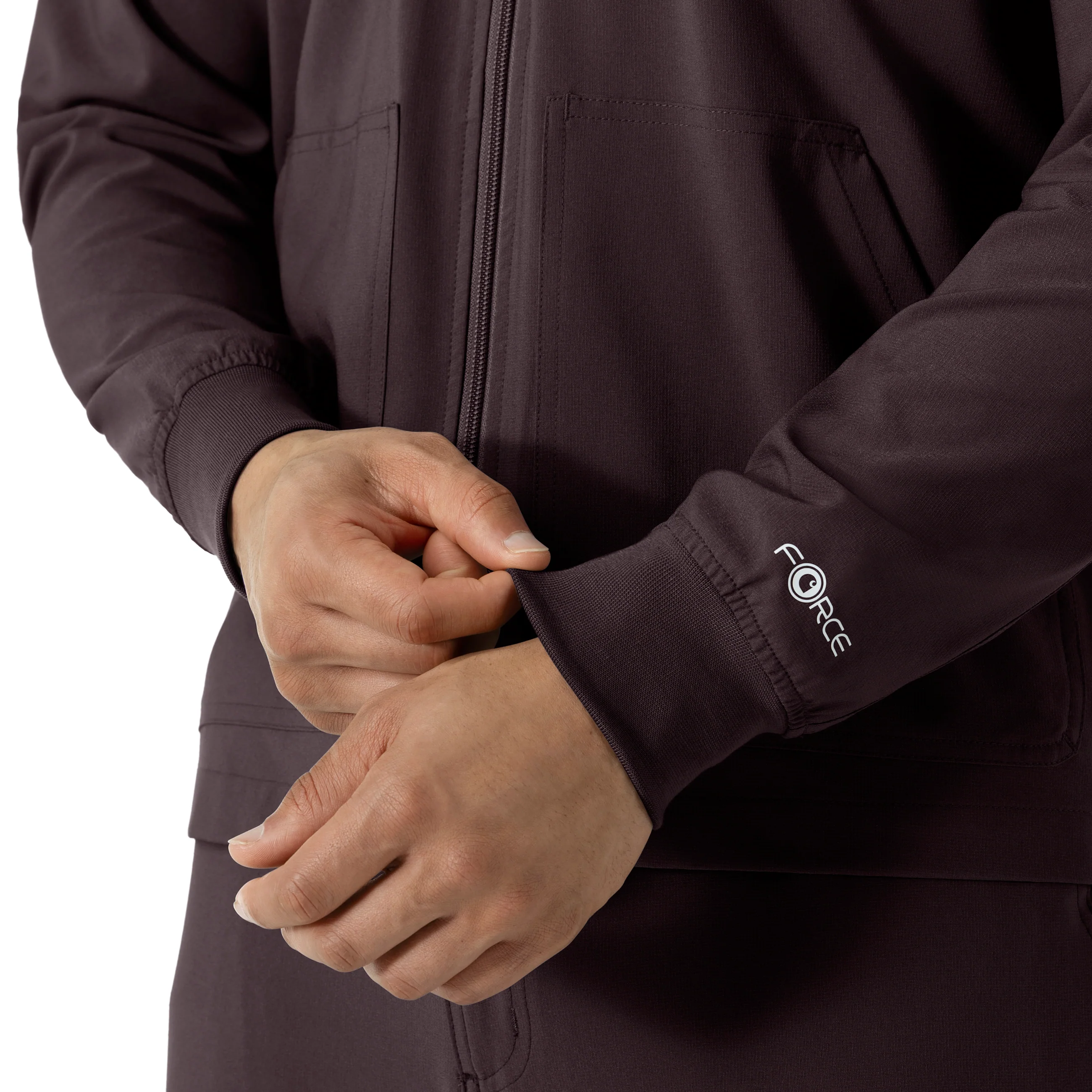 Carhartt Force Cross-Flex Men's Lightweight Scrub Jacket - Dark Sepia - Image 5