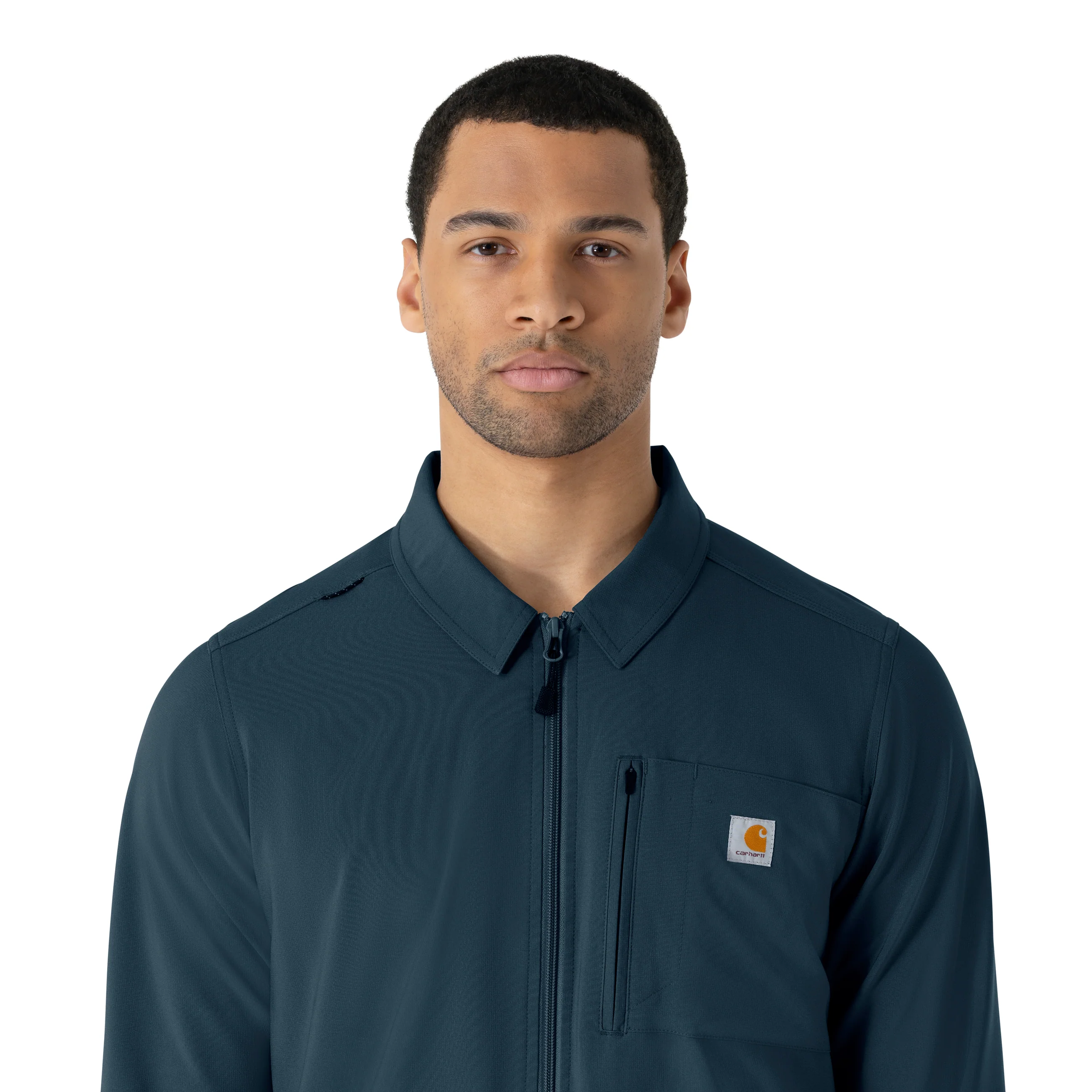 Carhartt Force Cross-Flex Men's Lightweight Scrub Jacket - Navy - Image 11