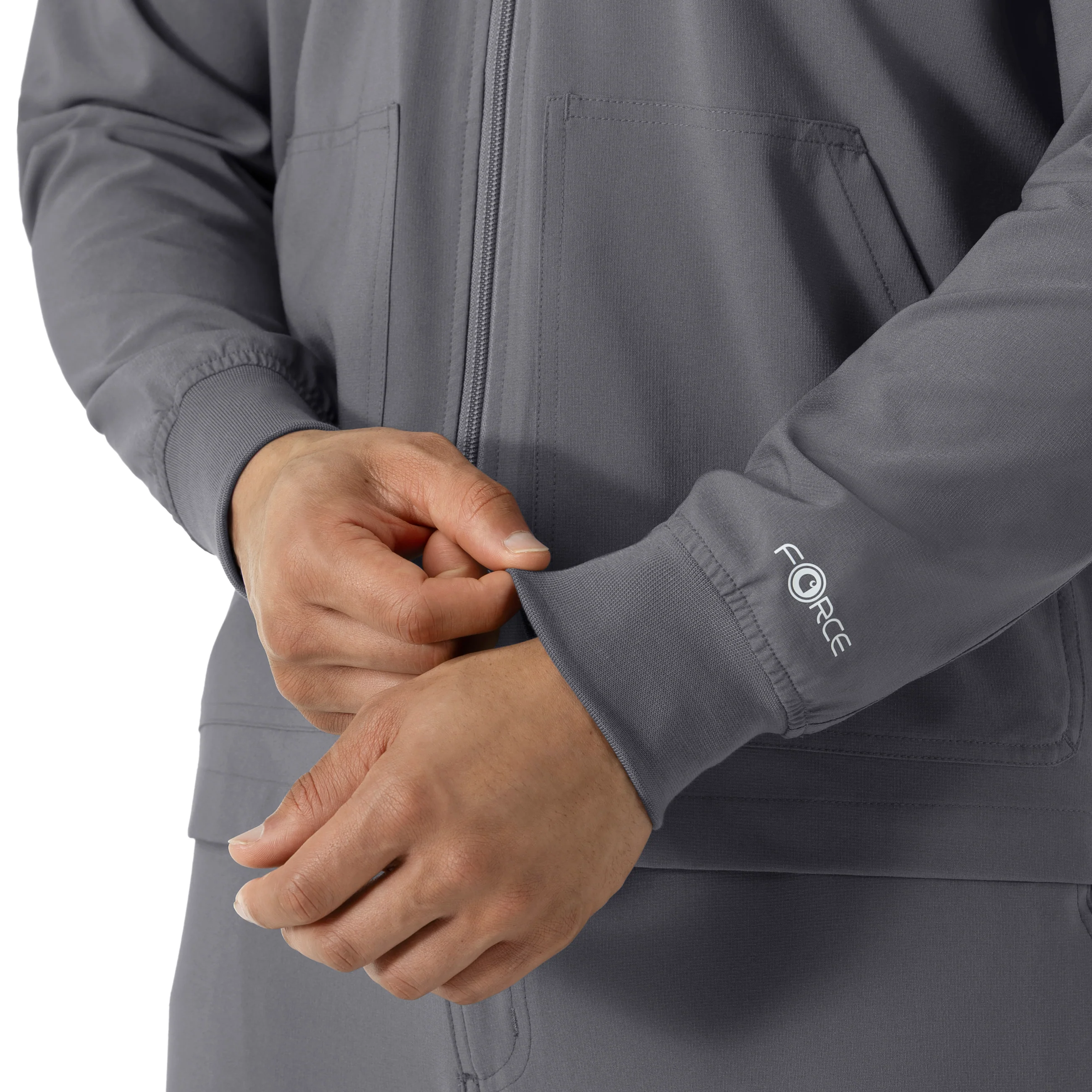 Carhartt Force Cross-Flex Men's Lightweight Scrub Jacket - Pewter - Image 5
